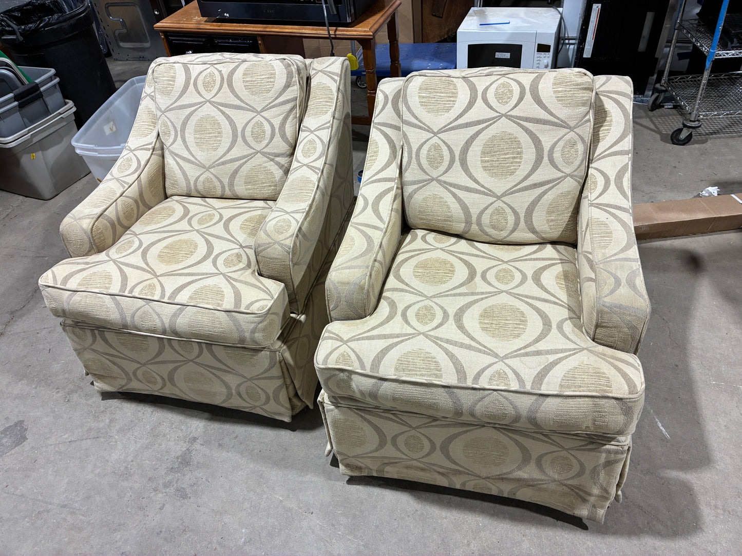 Patterned Upholstered Armchairs