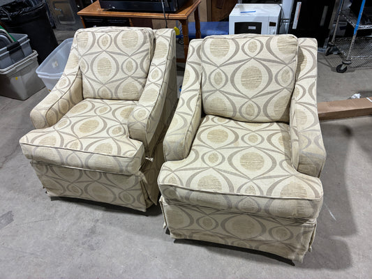 Patterned Upholstered Armchairs