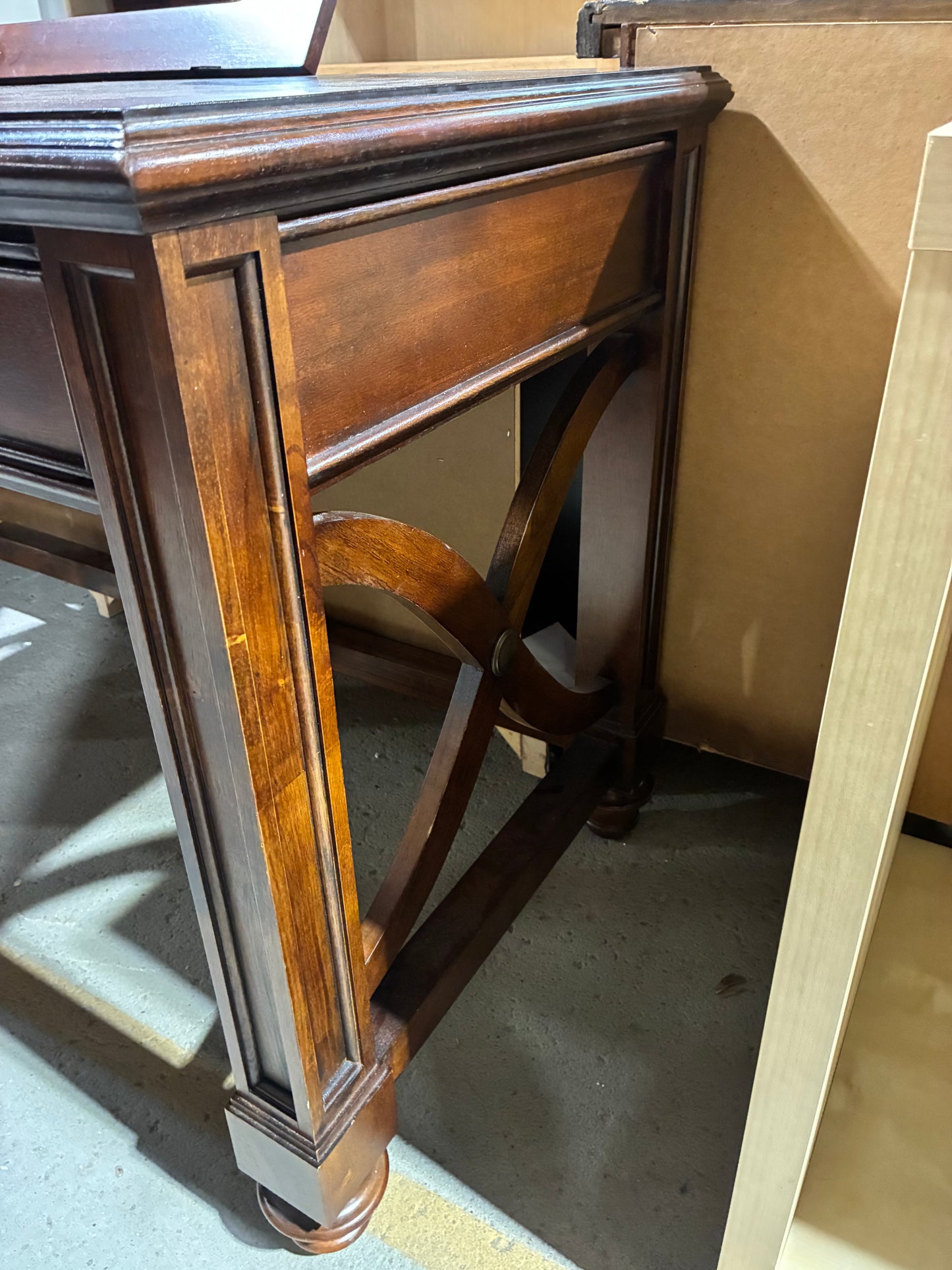 Traditional Executive Desk with Built-In Power Center