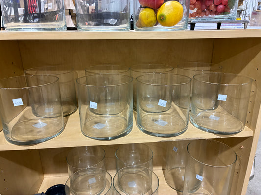 Libbey Clear Glass Cylinder Vases