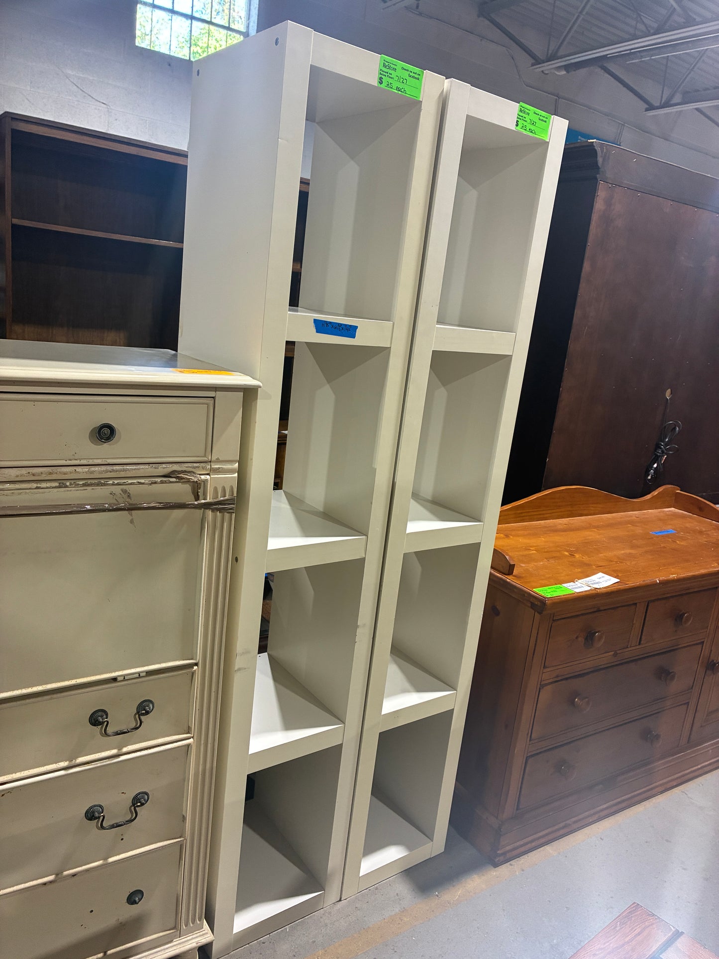 Modern White Display Bookcases