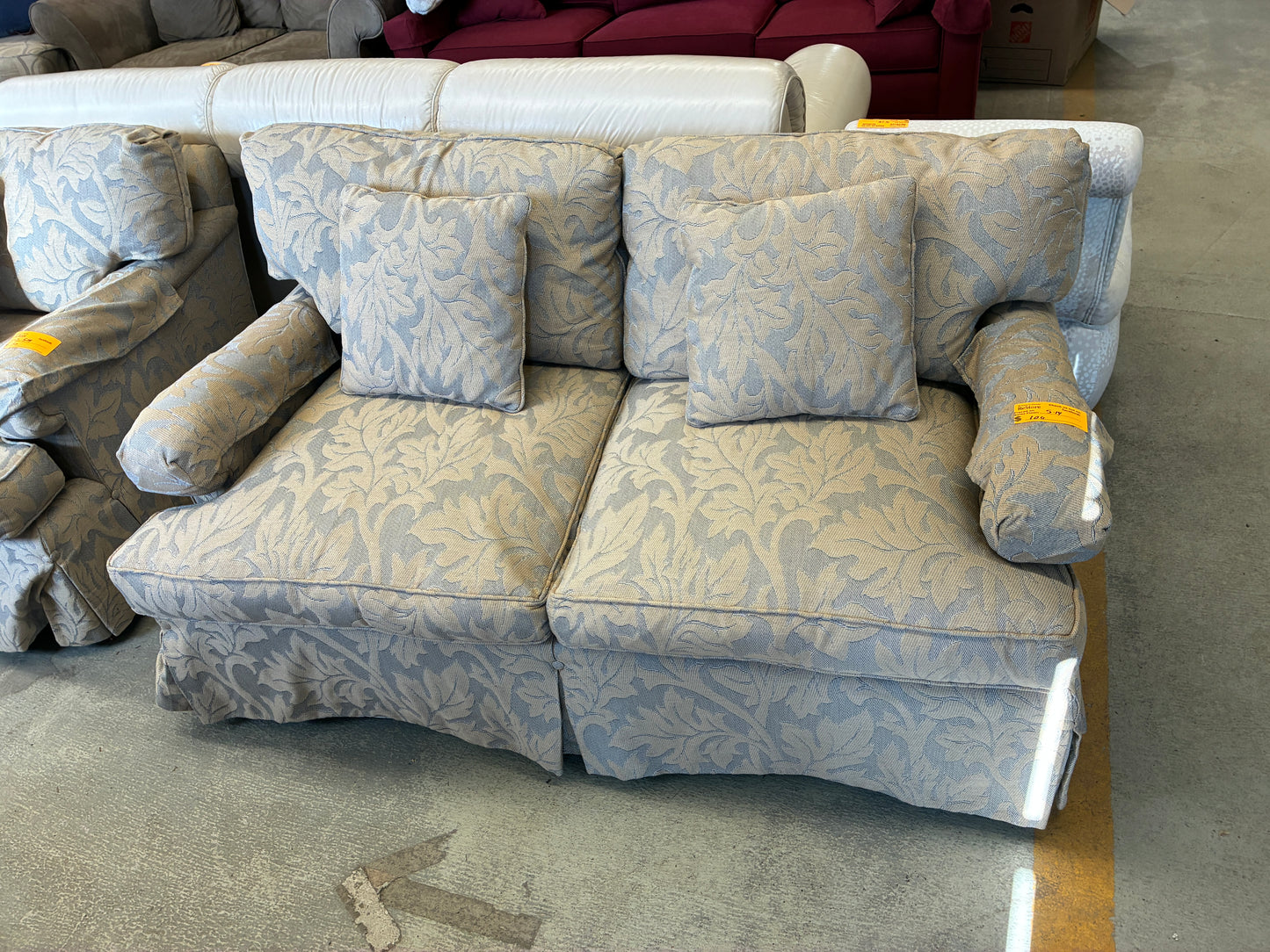 Carters Upholstered Accent Loveseat with Pillows