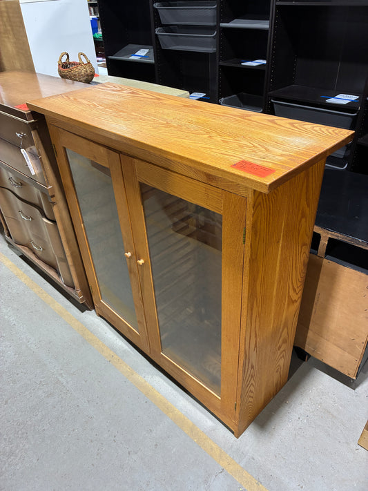 Oak Media Storage Cabinet