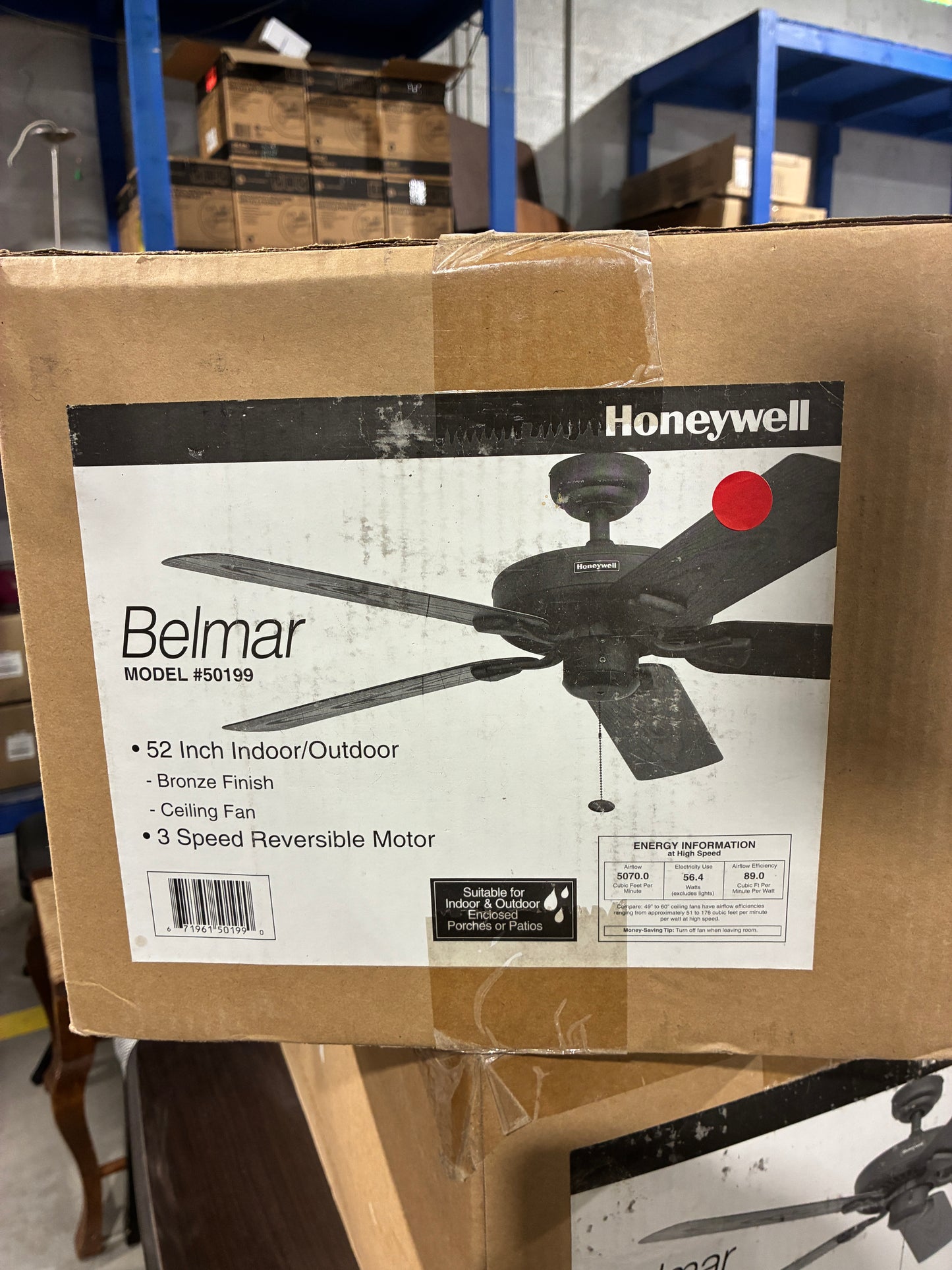 Honeywell Belmar 52" Indoor/Outdoor Ceiling Fan