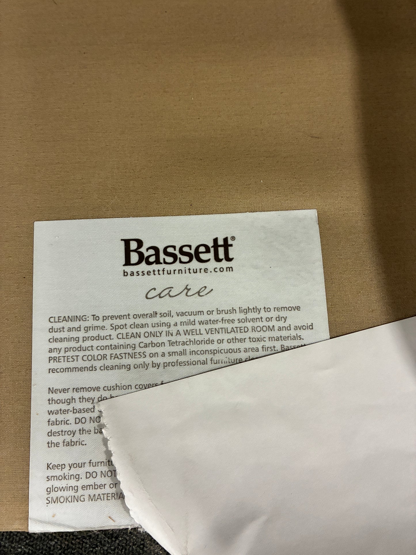 Bassett Gray Upholstered Sofa