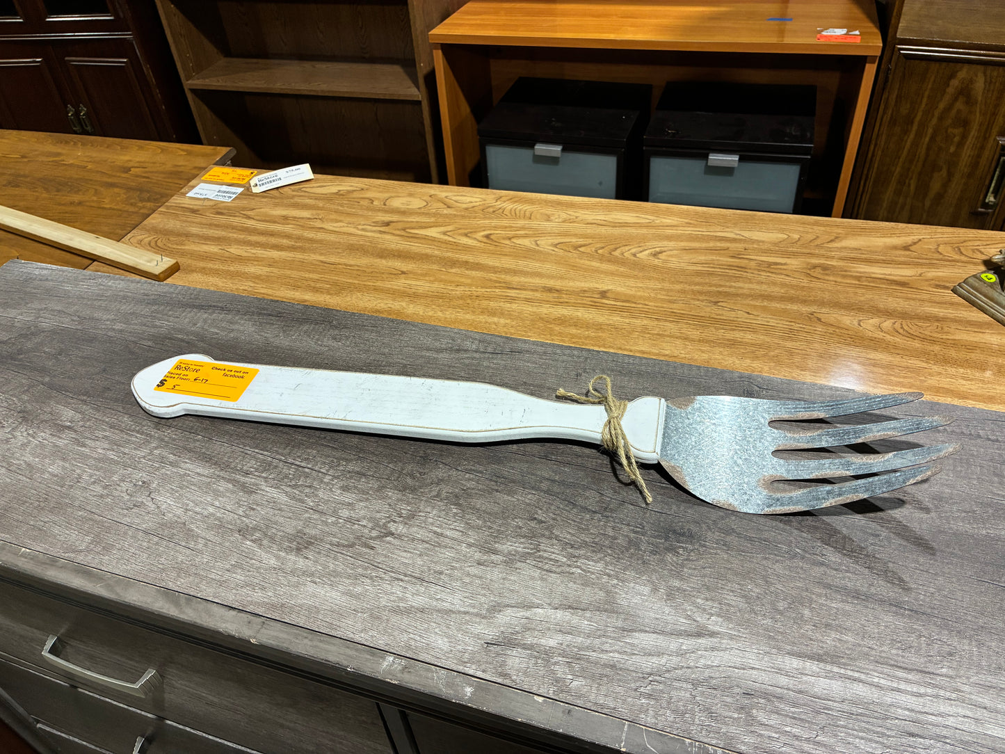 Oversized Rustic Decorative Garden Fork Wall Accent