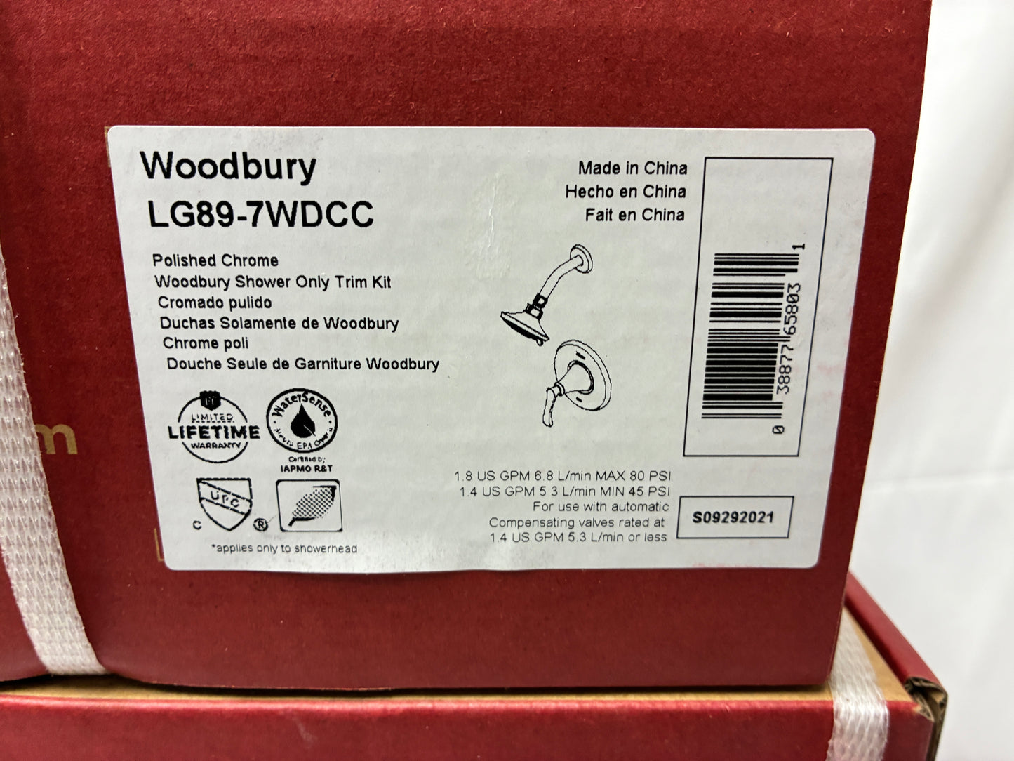 Pfister Woodbury Shower Trim Kit (Model LG89-7WDCC) – New in Box