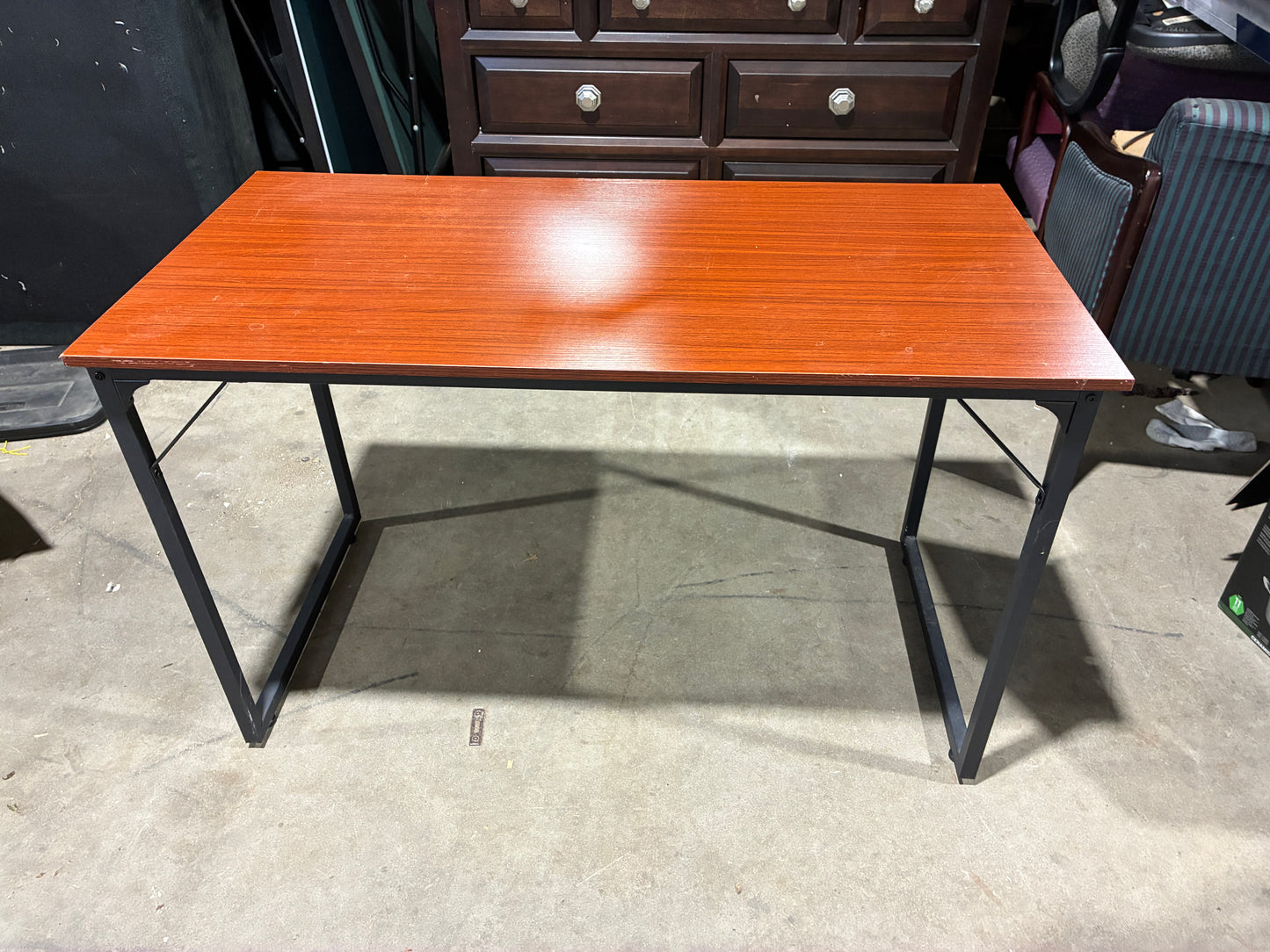 Wood and Metal Desk