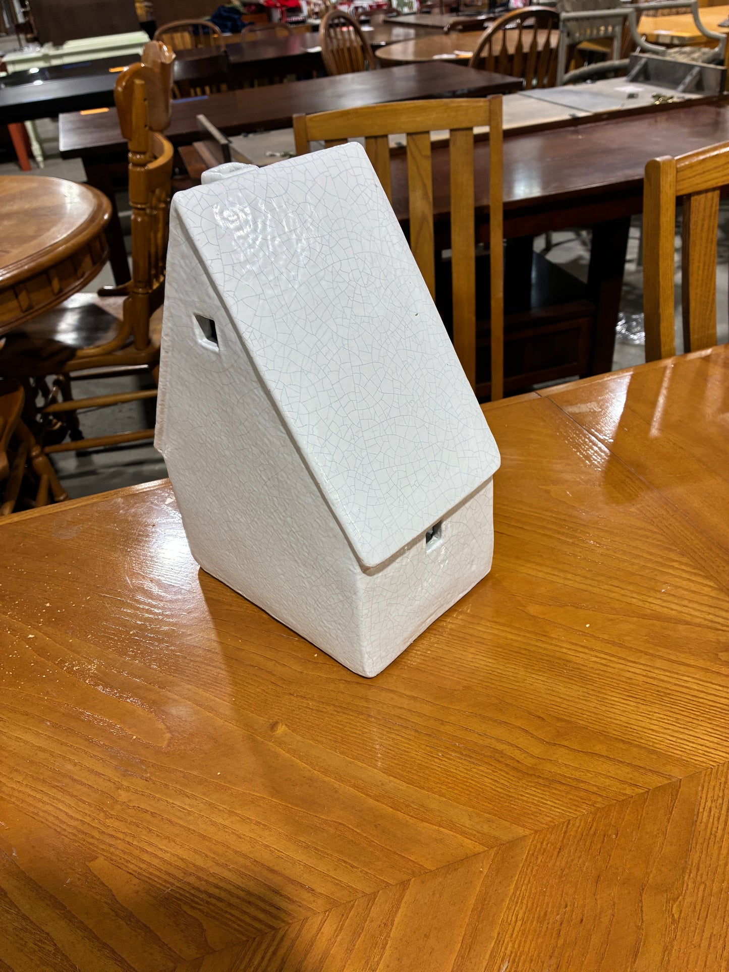 White Crackle Glaze Ceramic House Décor