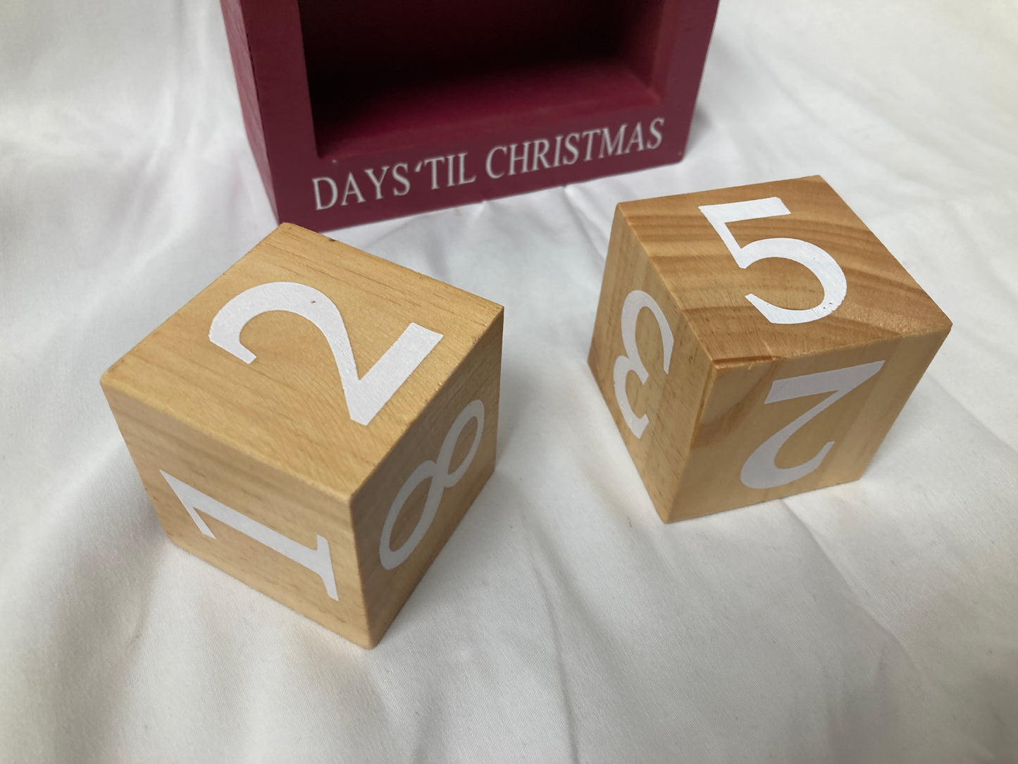 Wooden Christmas Countdown Block Calendar