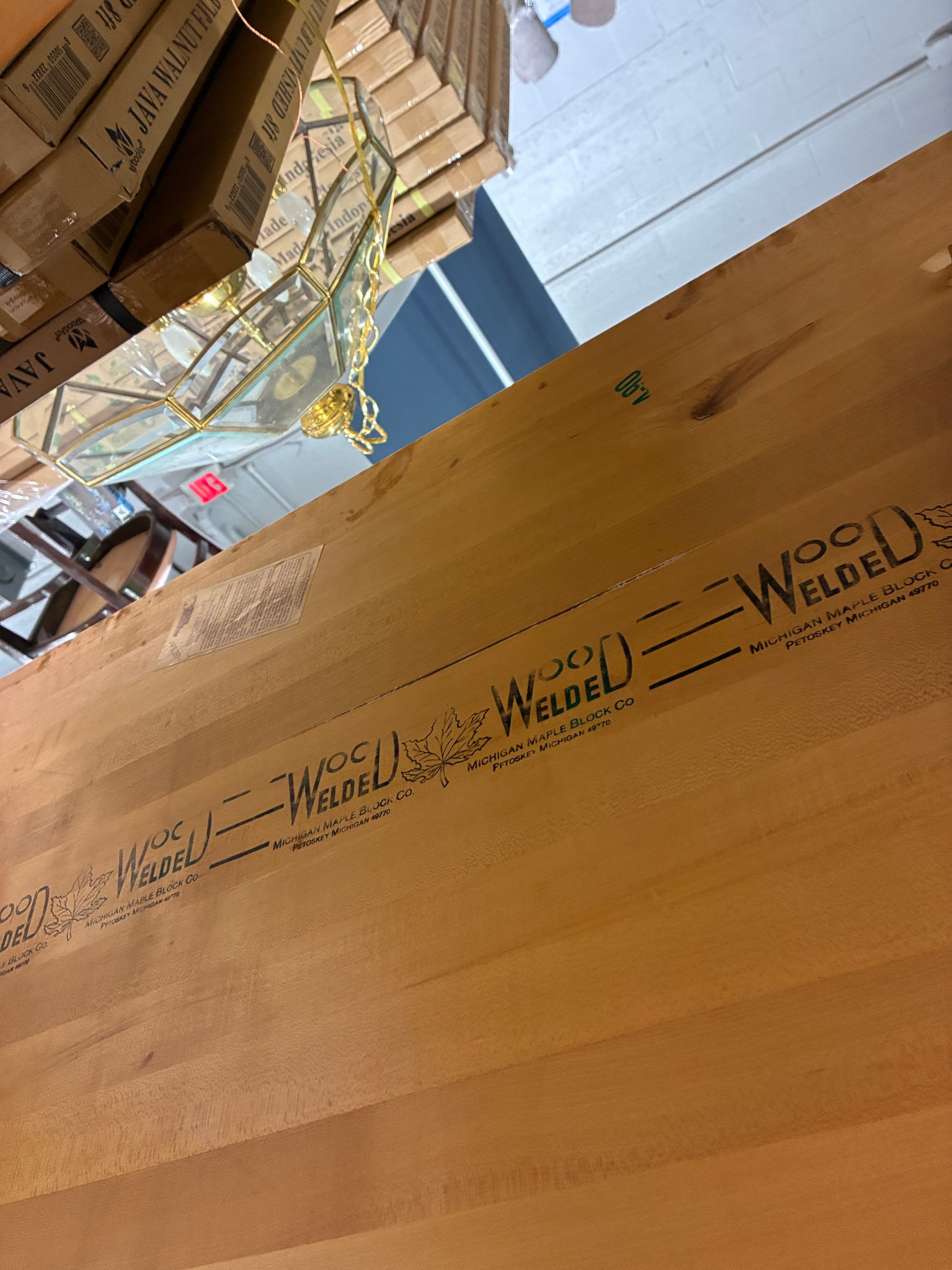 Wood Welded Michigan Maple Butcher Block Table