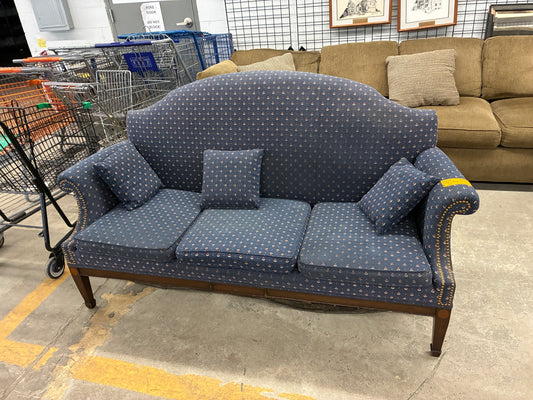 Blue Traditional Upholstered Sofa