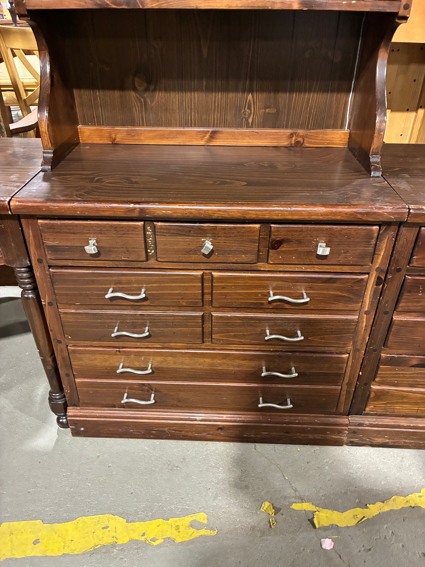 Ethan Allen 5-Piece Solid Wood Hutch & Desk Set