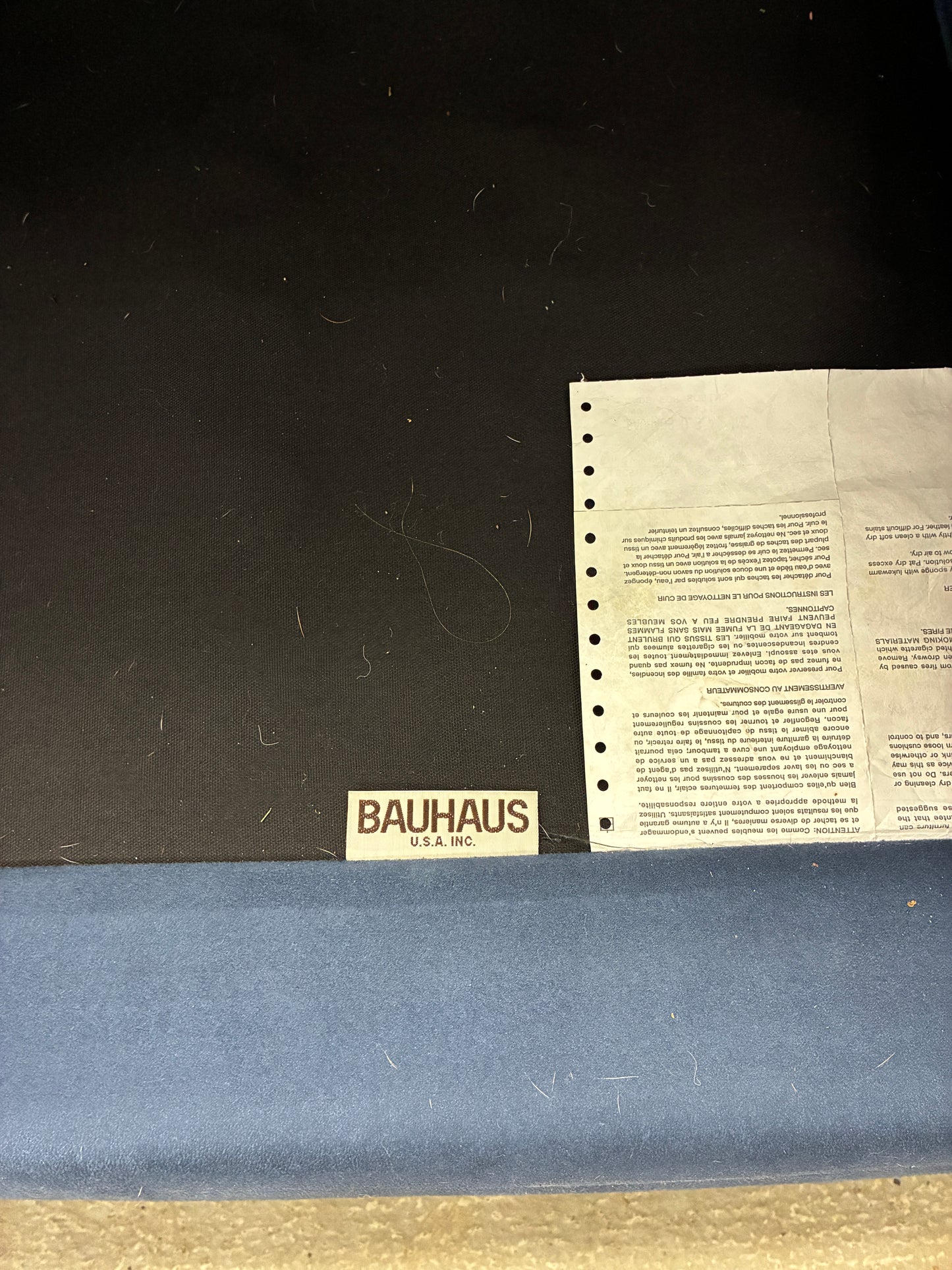 Bauhaus Blue Upholstered Sofa