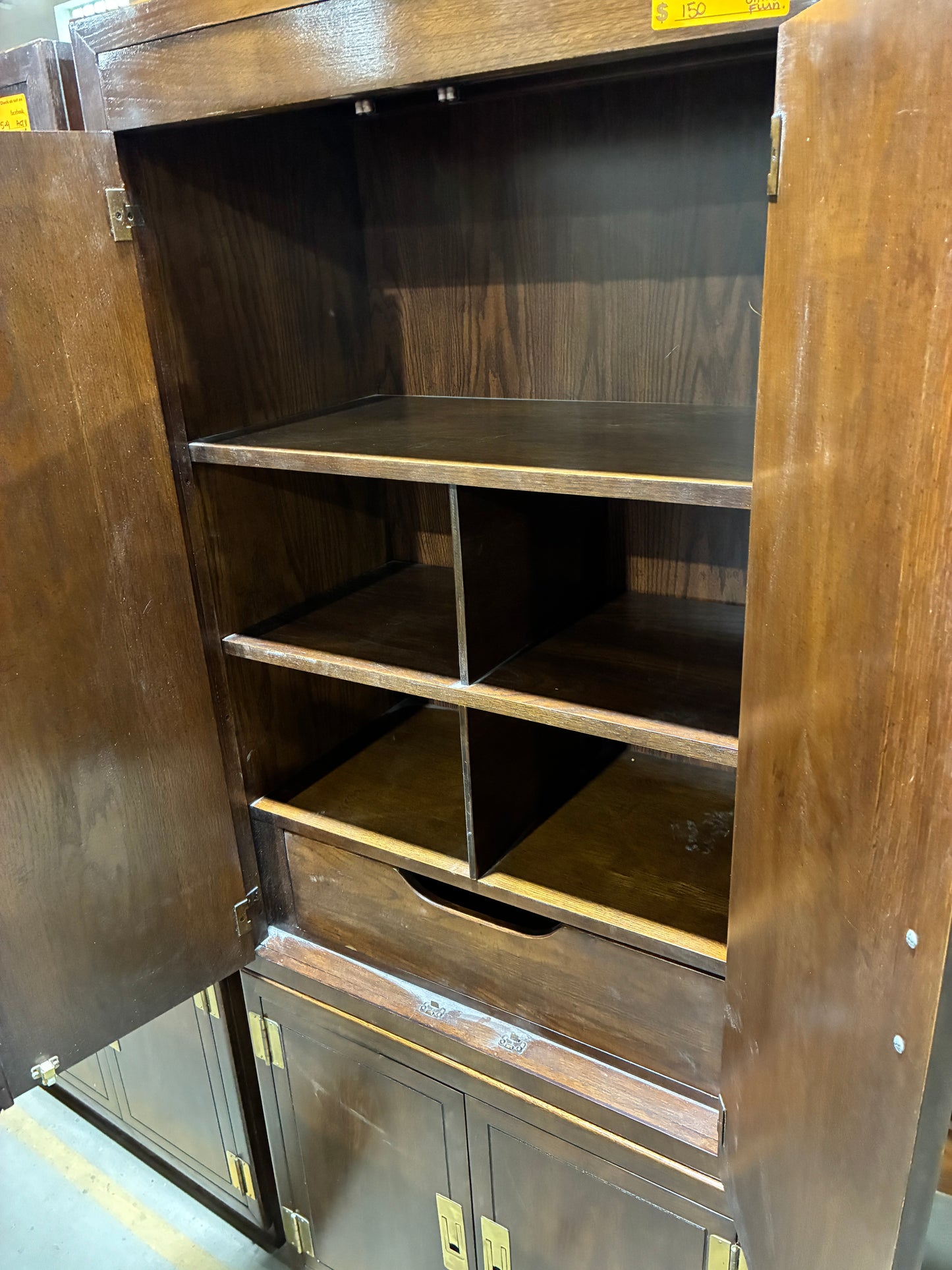 Act II Dark Wood Storage Cabinet Armoire