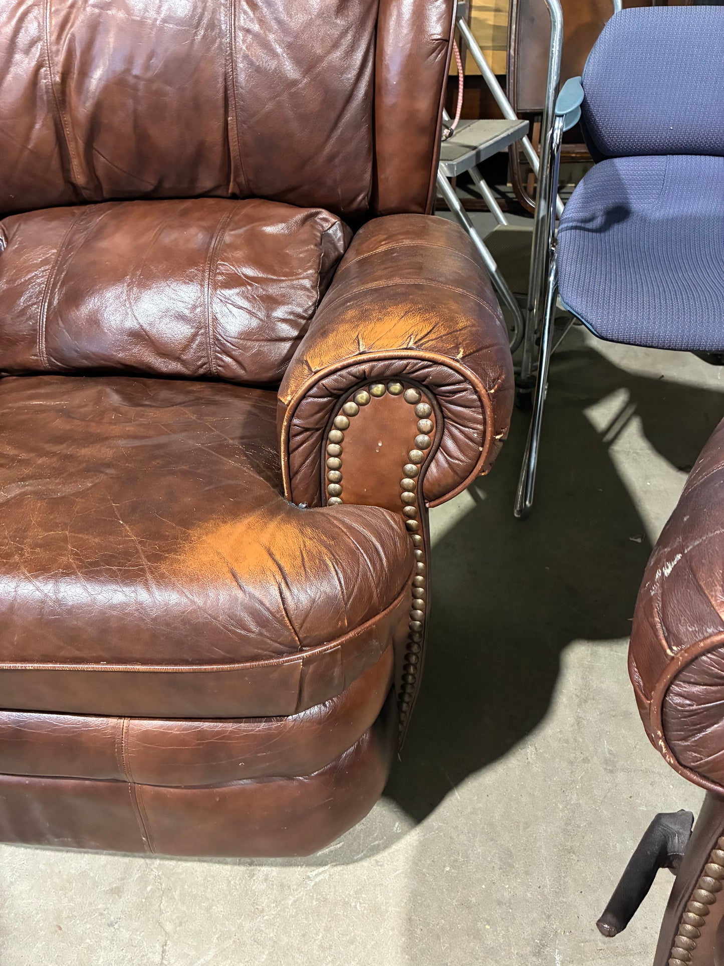 Lane Brown Leather Recliner Chair #1