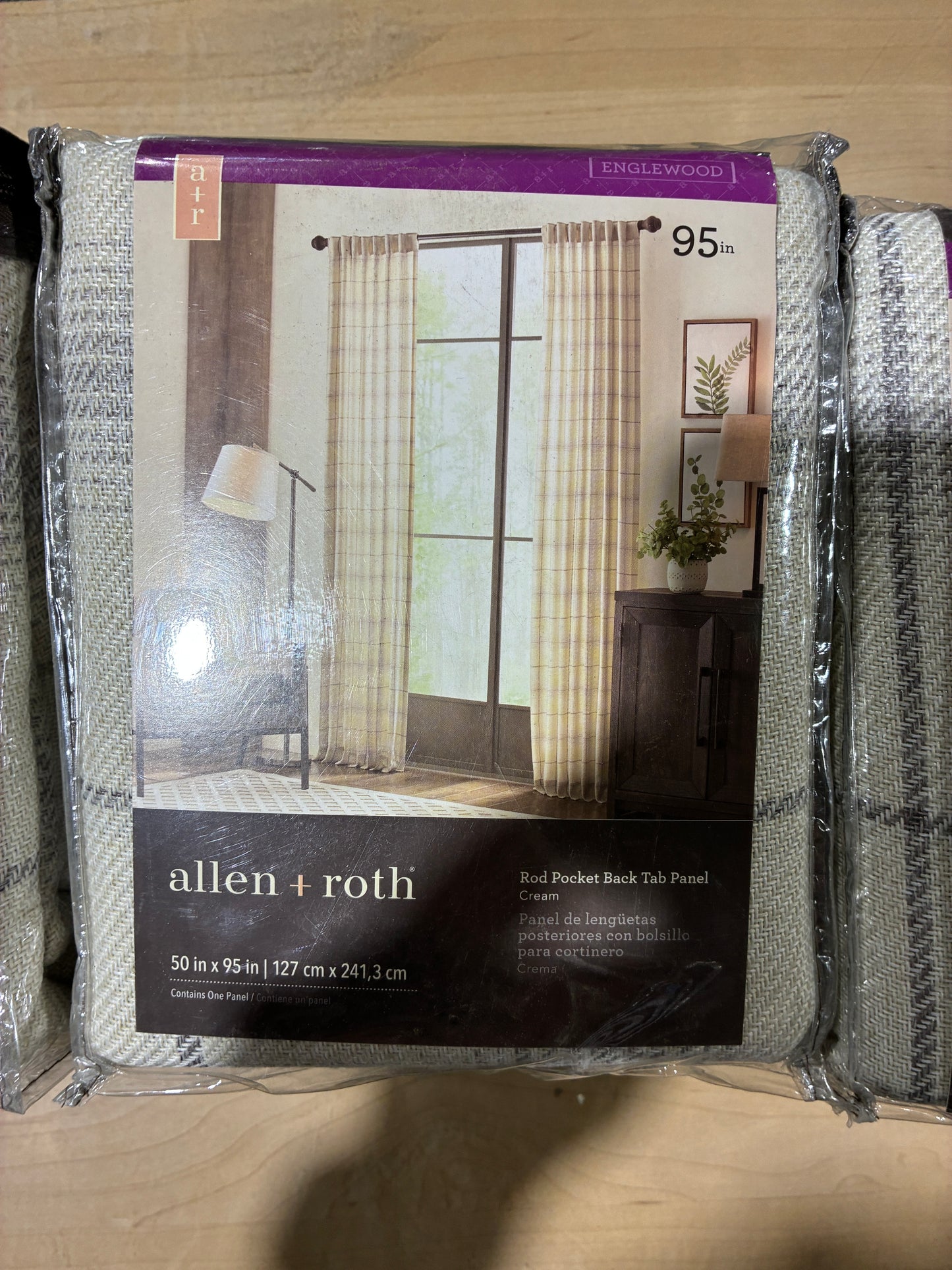 Allen + Roth Englewood 95" Curtain Panels – Cream