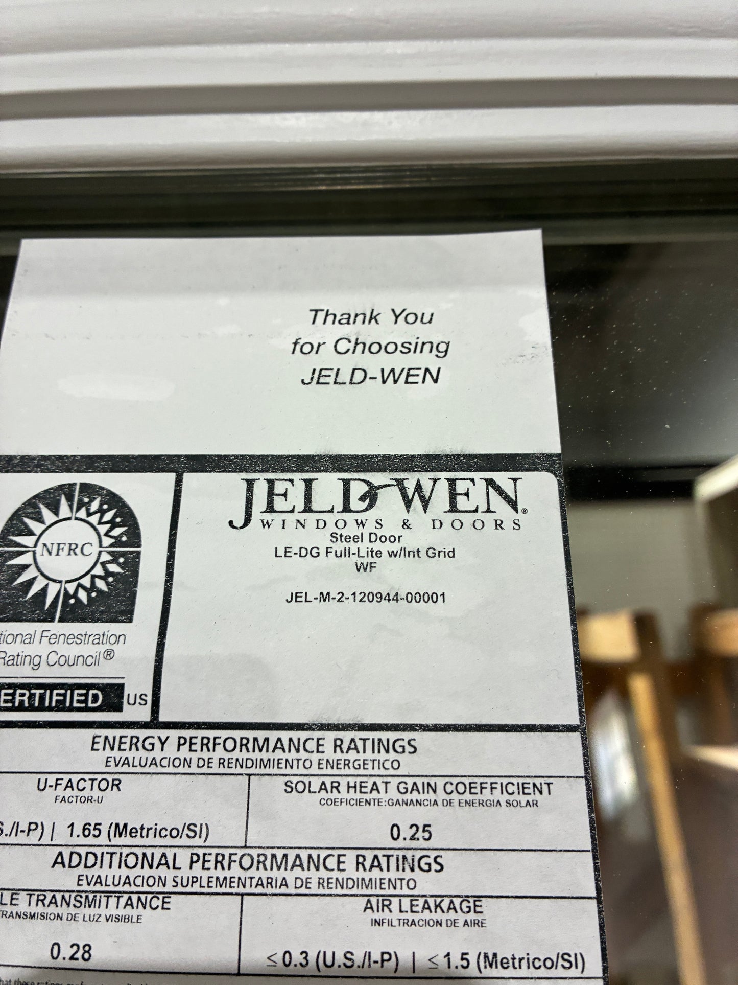 JELD-WEN S-2500 Steel Full Lite French Patio Door