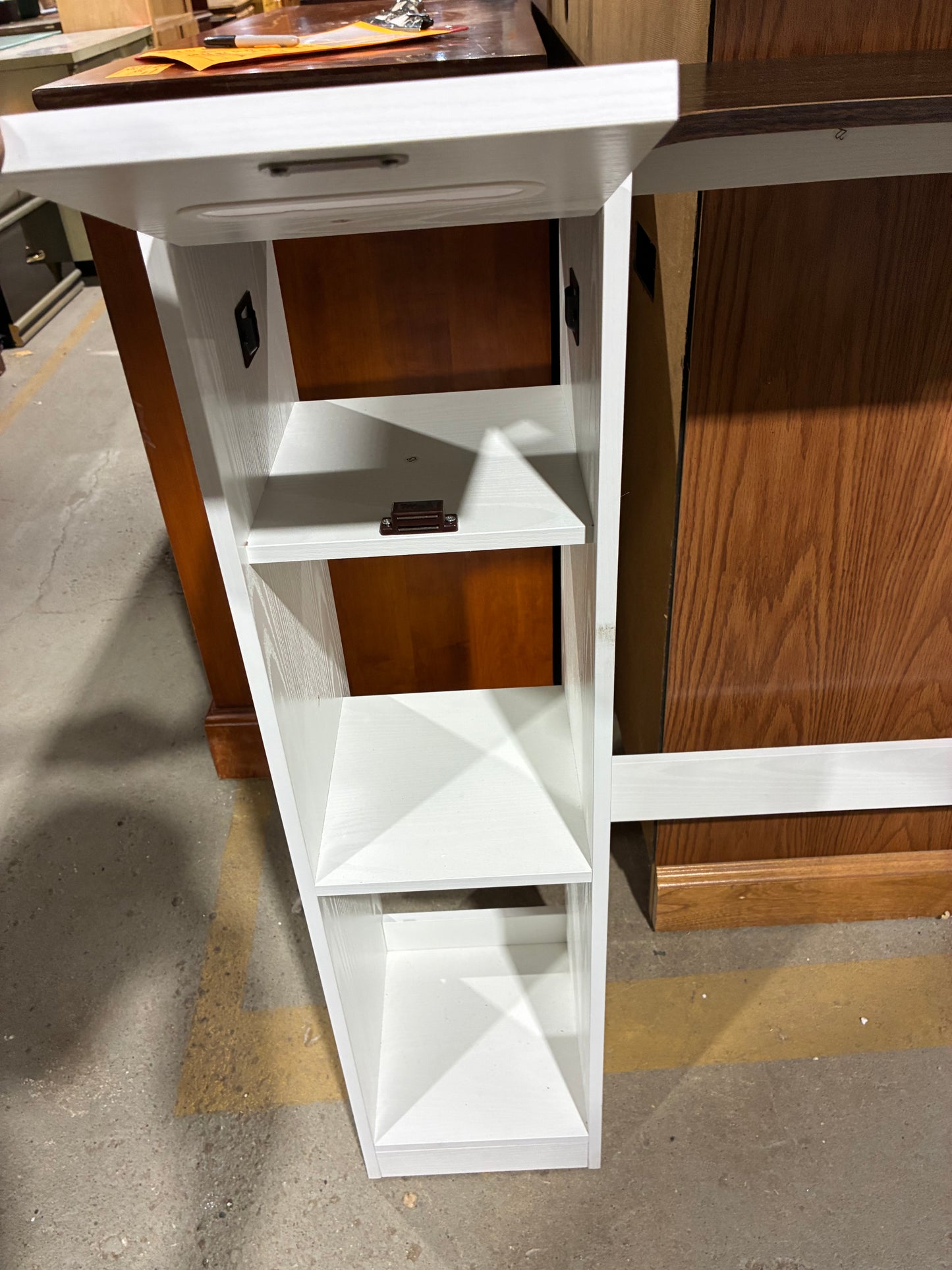 Compact Two-Tone Storage with Shelving
