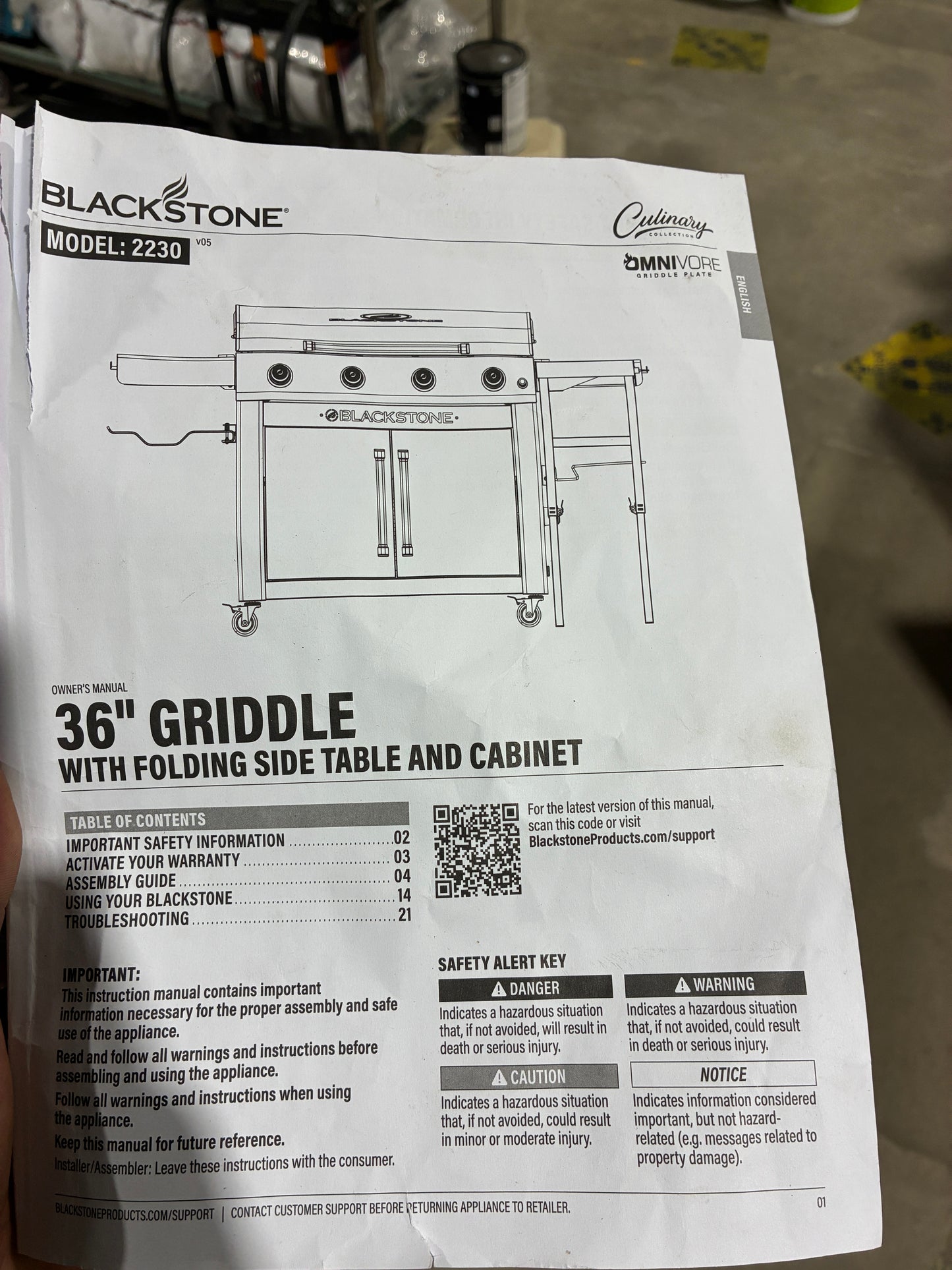 Blackstone 36” Culinary Griddle with Cabinet and Folding Side Table