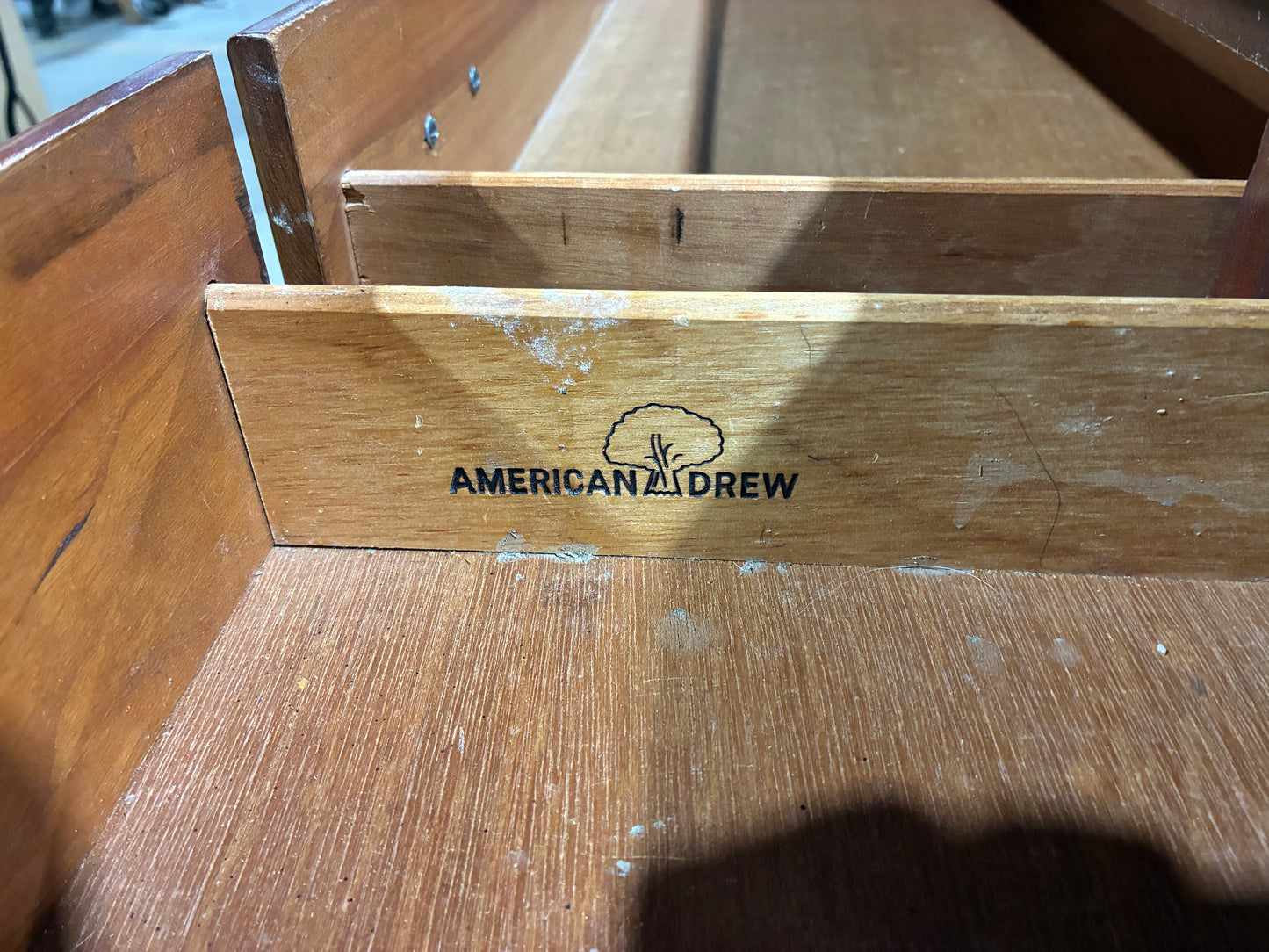 American Drew Wooden Dresser with Mirror