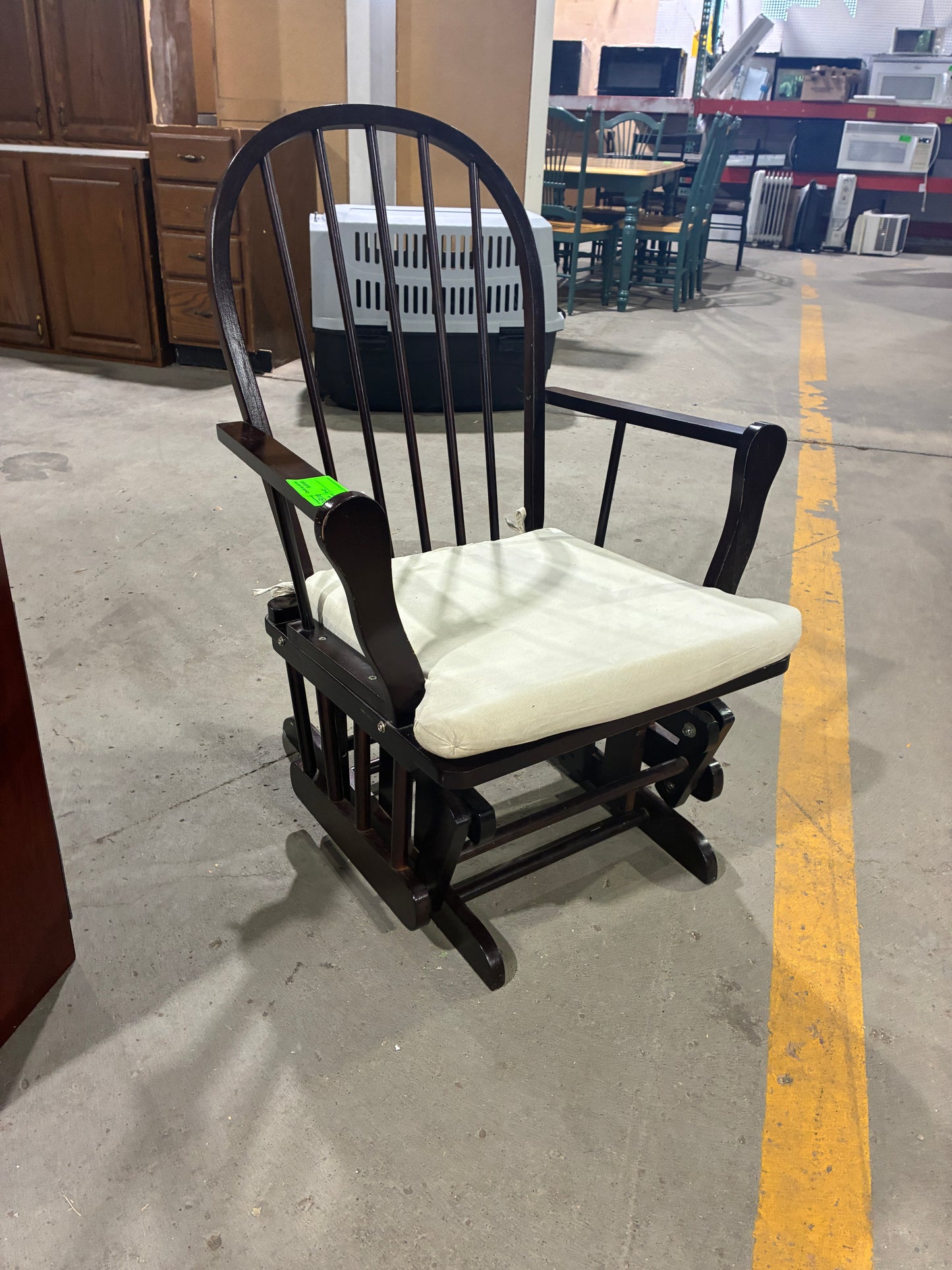 Dark Wood Glider Rocking Chair