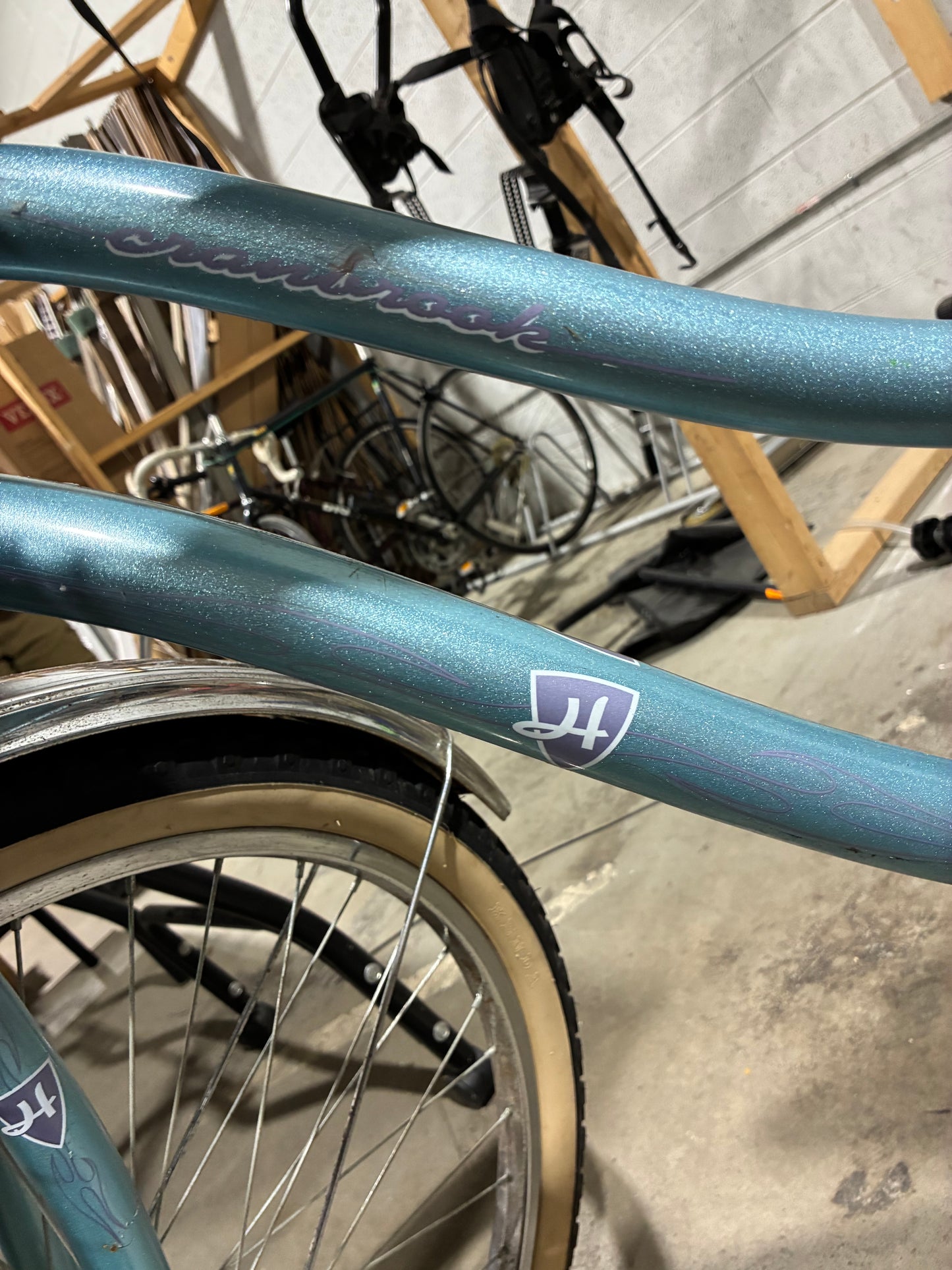 Huffy Cranbrook Teal Cruiser Bike with Front Basket