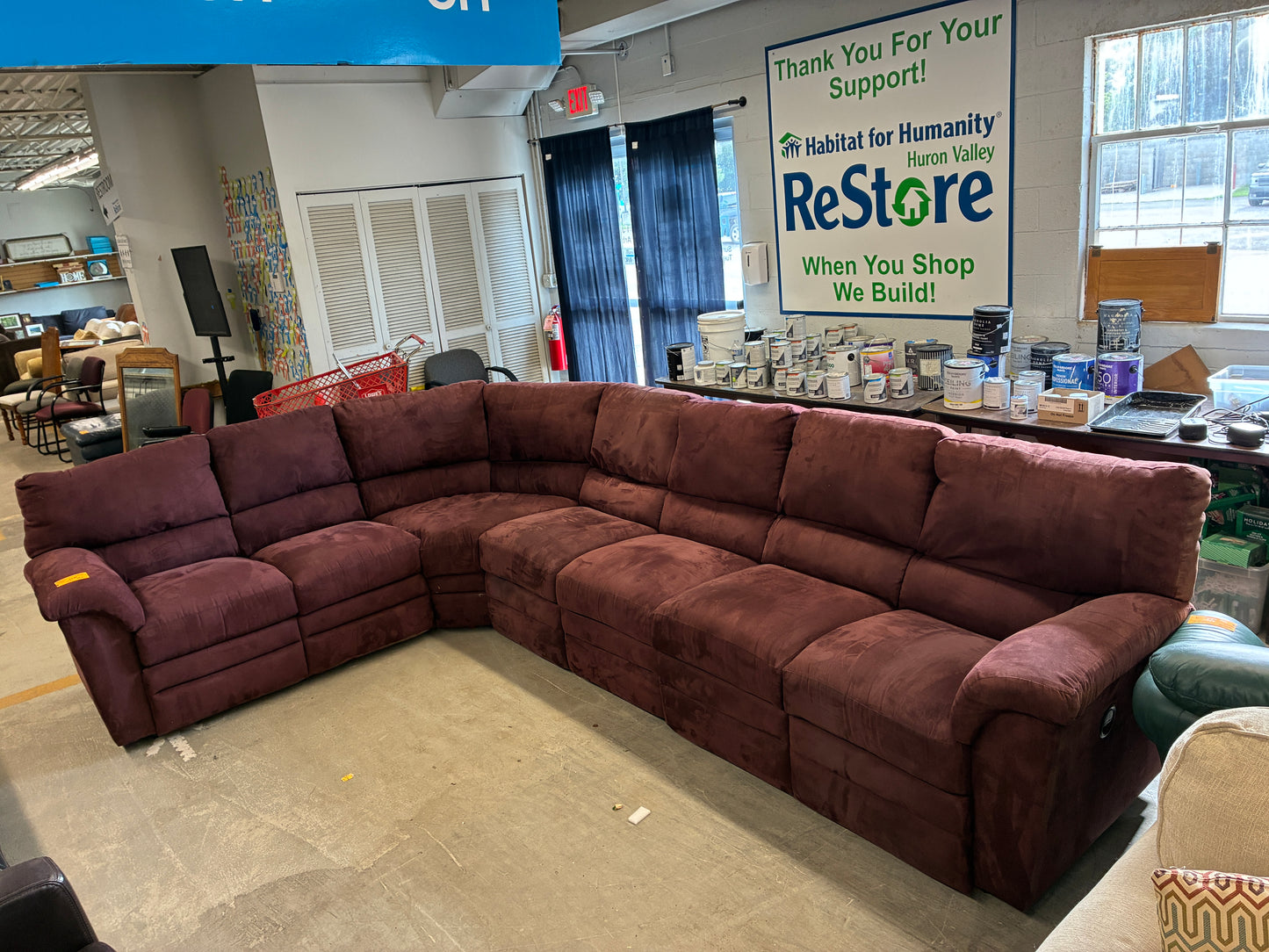 La-Z-Boy Burgundy Power Reclining Sectional Sofa