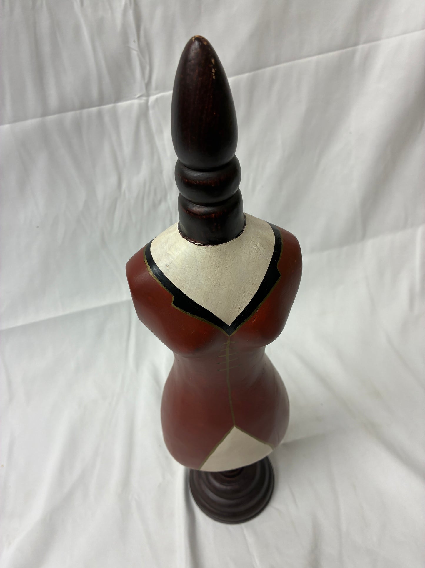 Decorative Wooden Dress Form Accent Sculpture