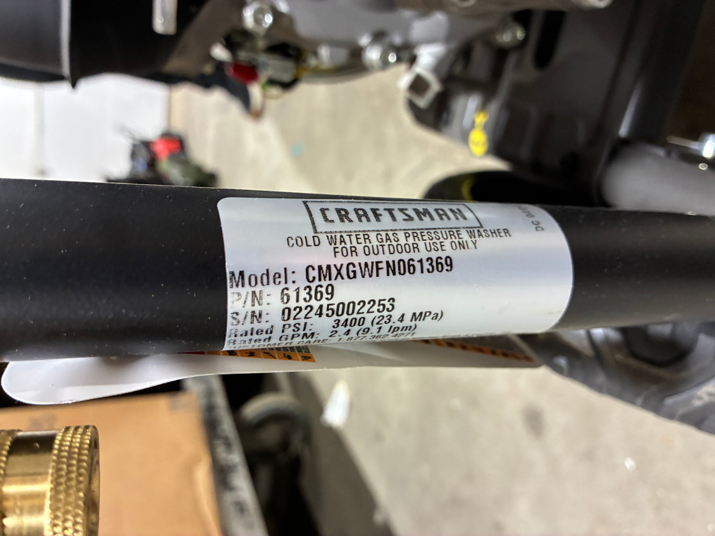 Craftsman 3400 PSI 2.4 GPM Gas Pressure Washer