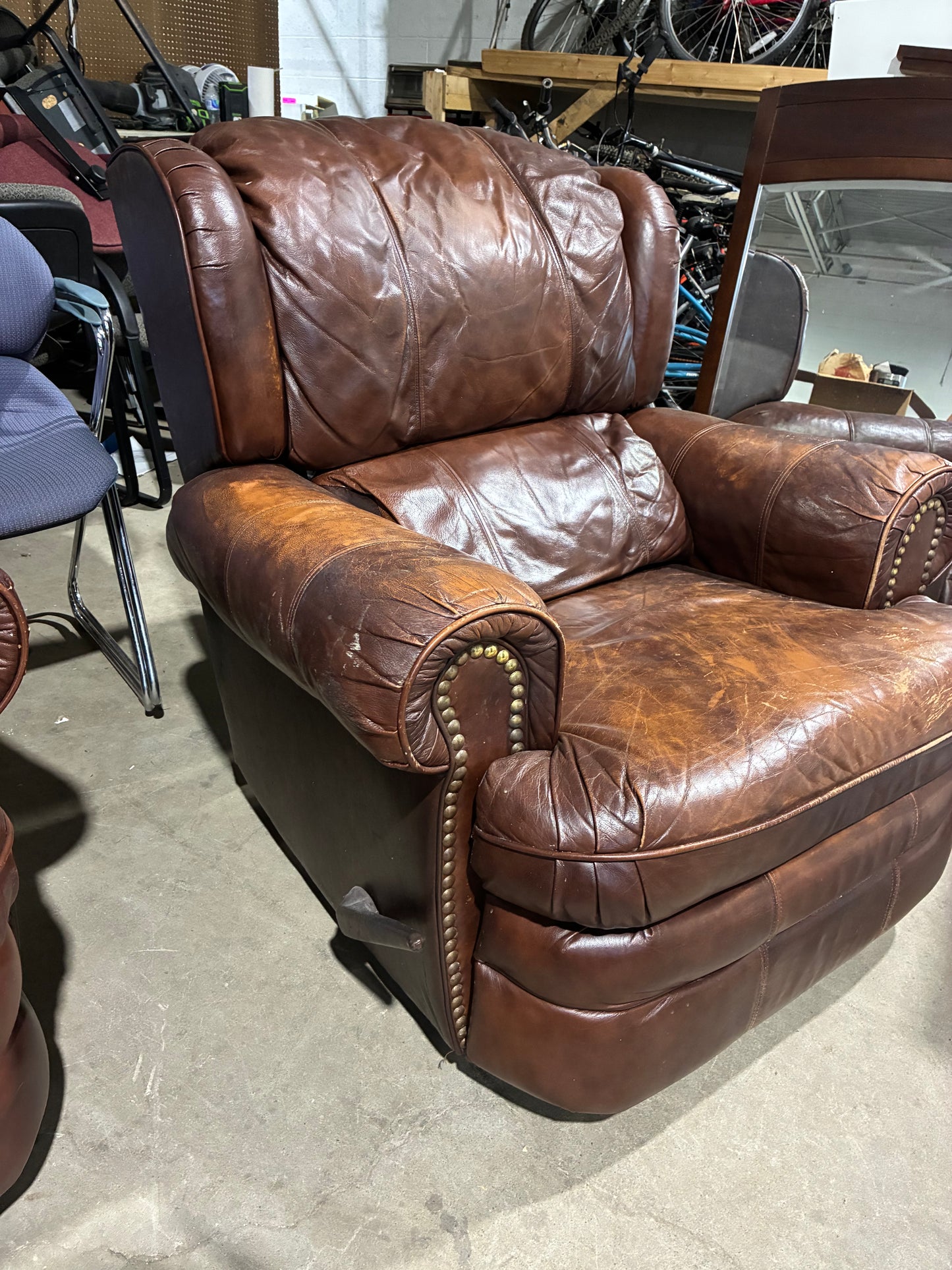 Lane Brown Leather Recliner Chair #2