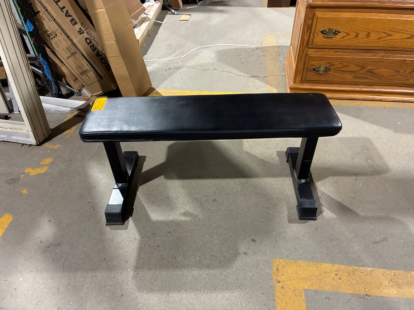 Black Padded Weight Bench