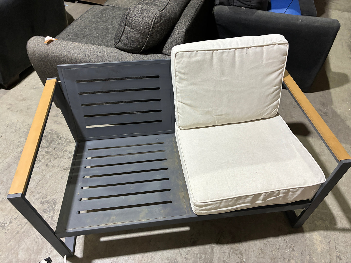 Modern Outdoor Loveseat with Cushions
