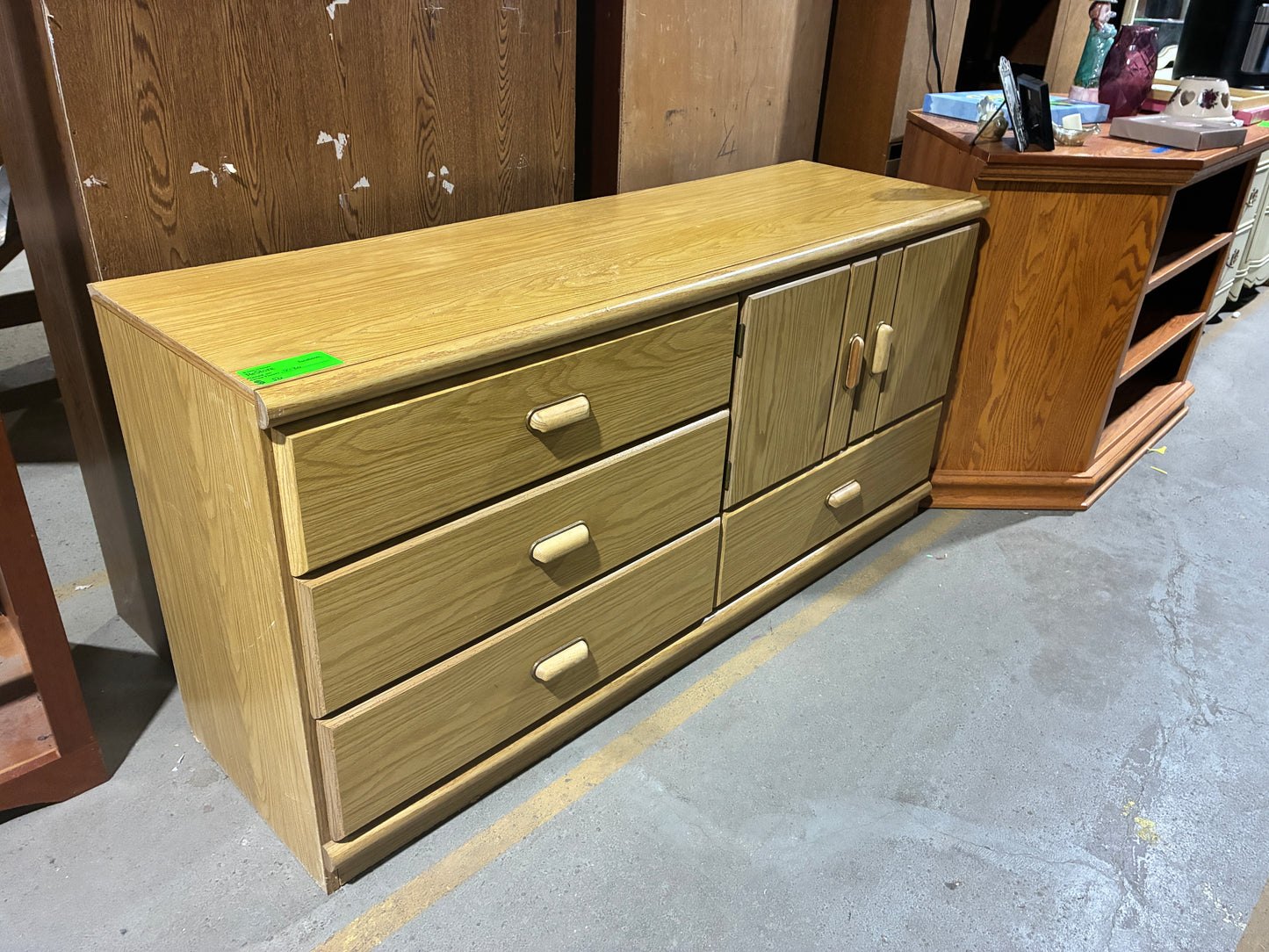 Light Oak Storage Credenza