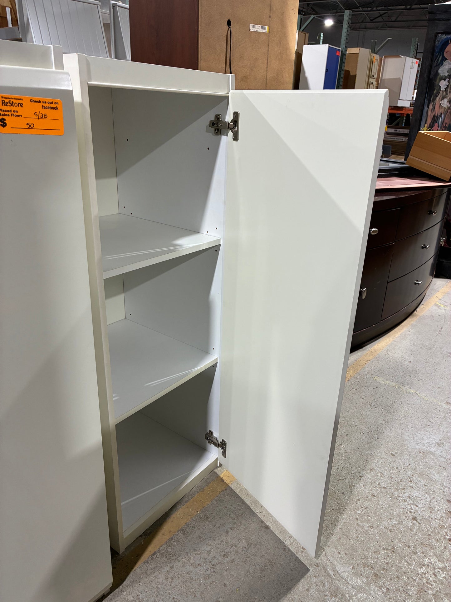 Modern White Storage Cabinet #1