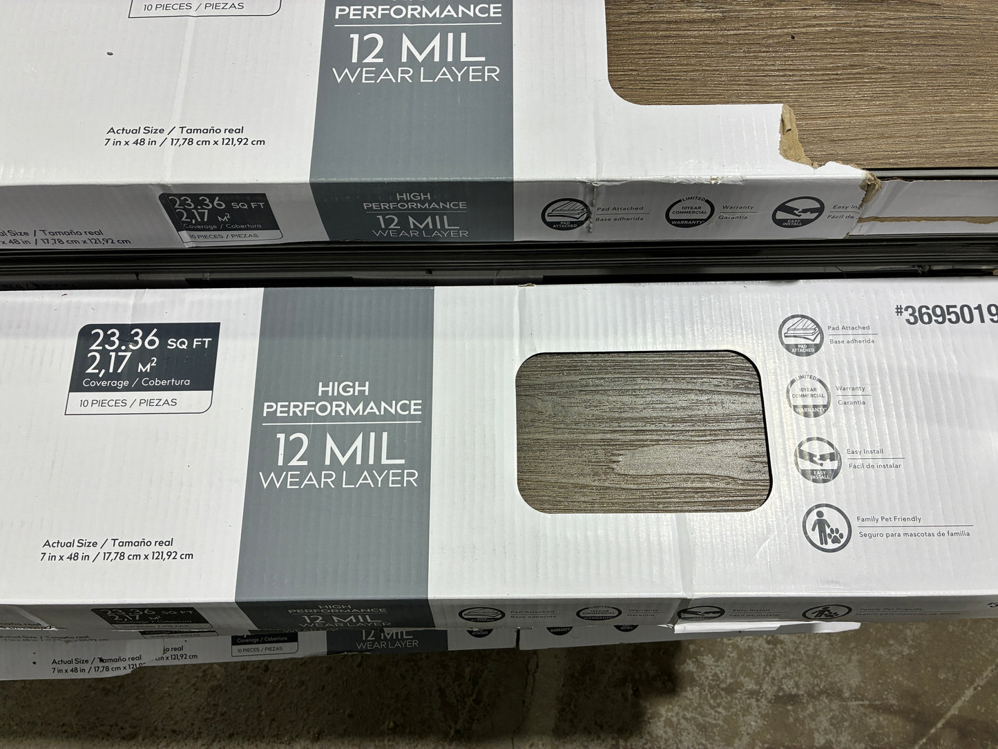 Style Selections Waterproof Vinyl Plank Flooring – Brunette Oak $15 each