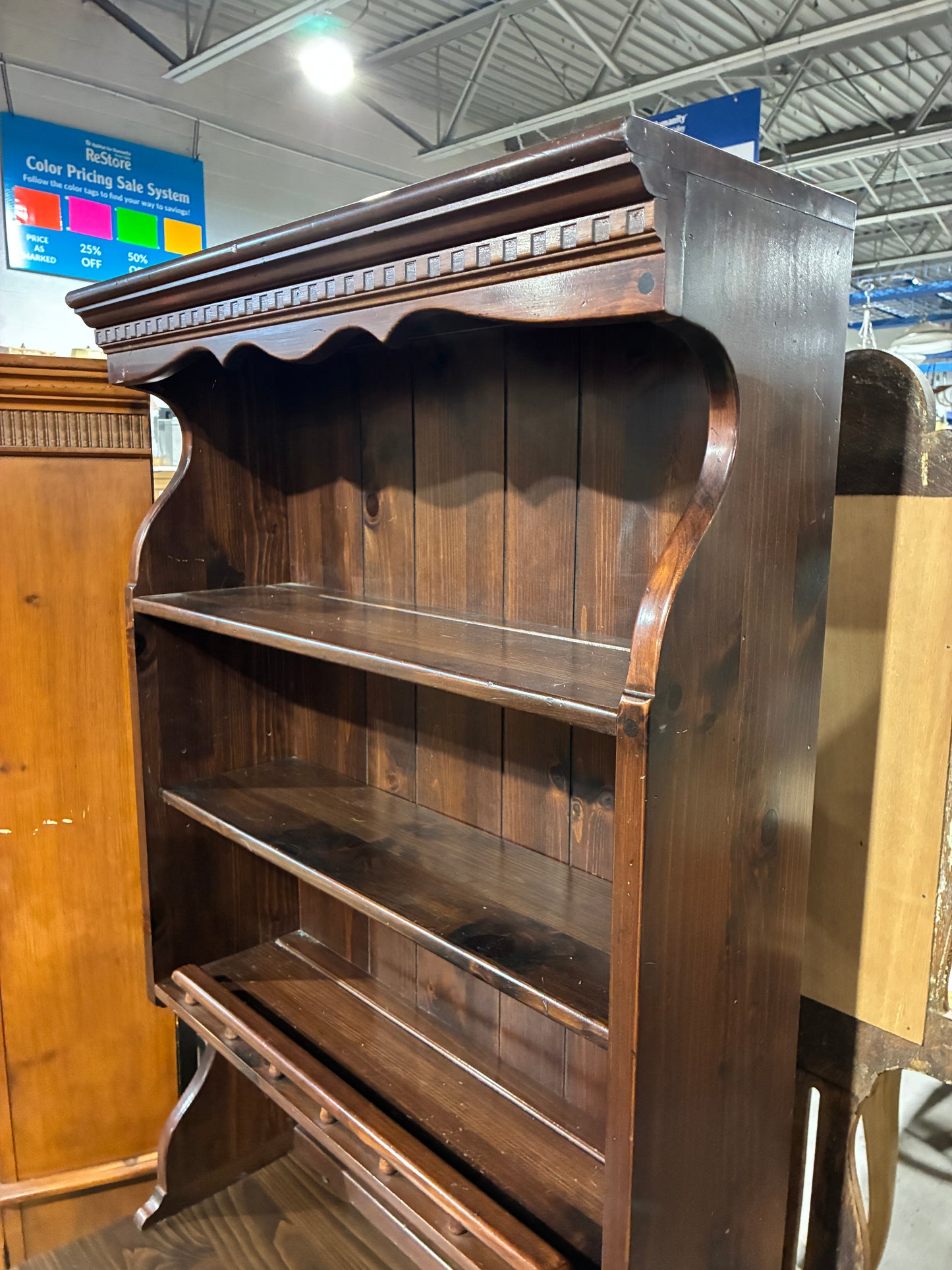 Ethan Allen 5-Piece Solid Wood Hutch & Desk Set