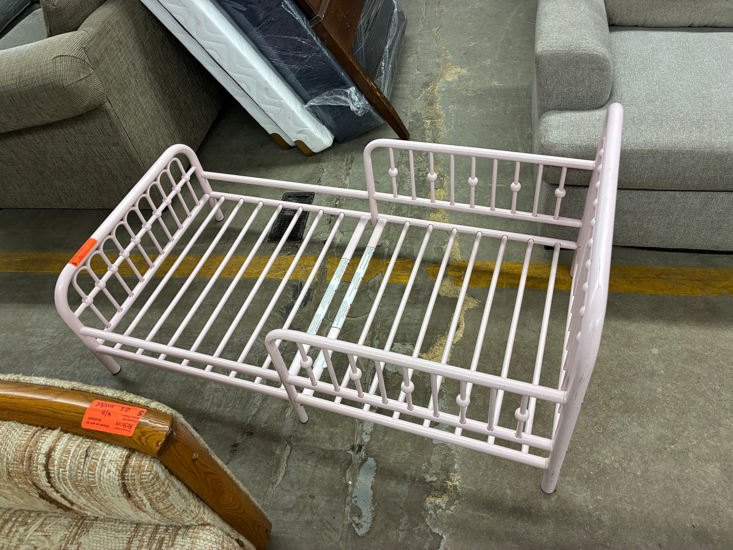 Pink Metal Kids Bed Frame