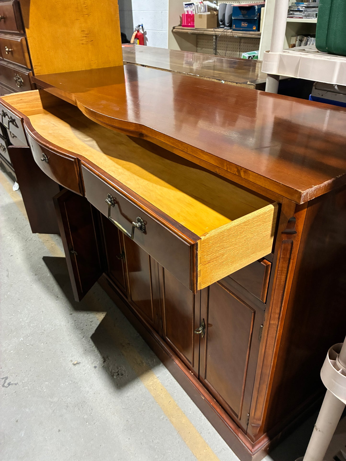 Large Wood Sideboard Buffet Cabinet