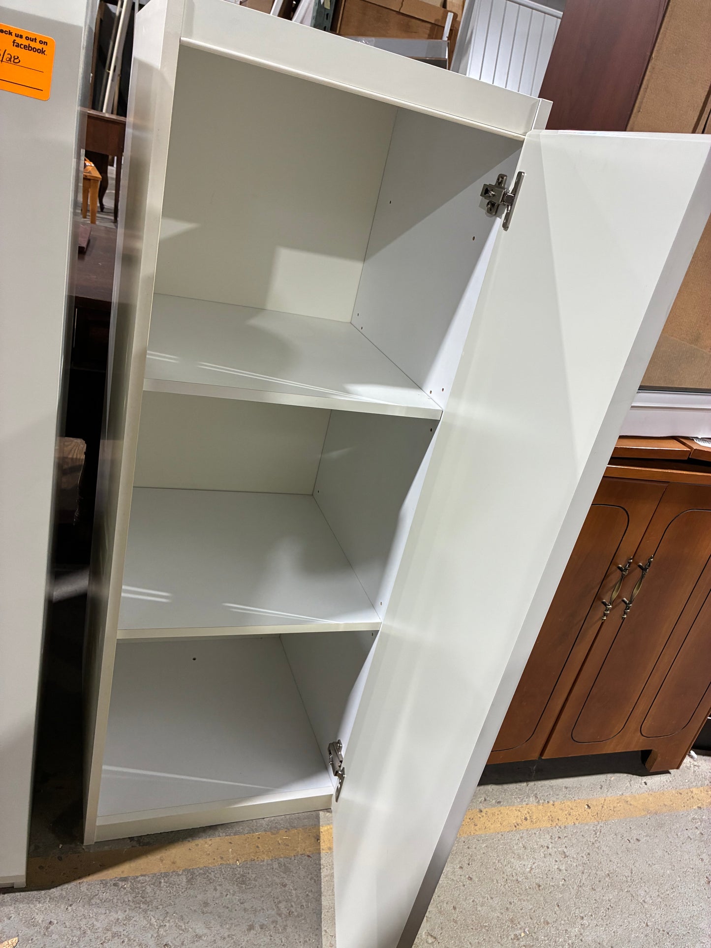 Modern White Storage Cabinet #1