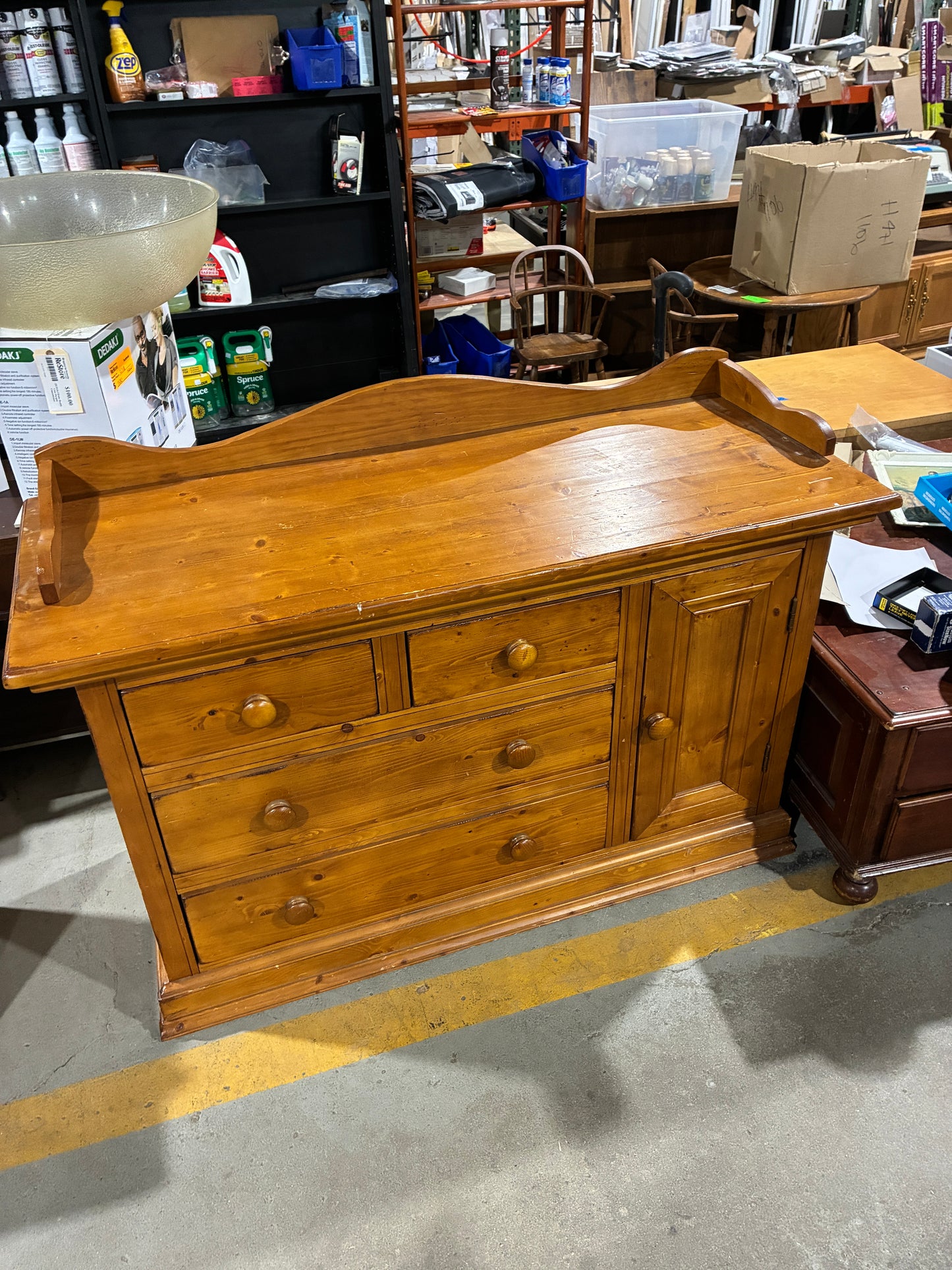 Solid Wood Sideboard Buffet Cabinet