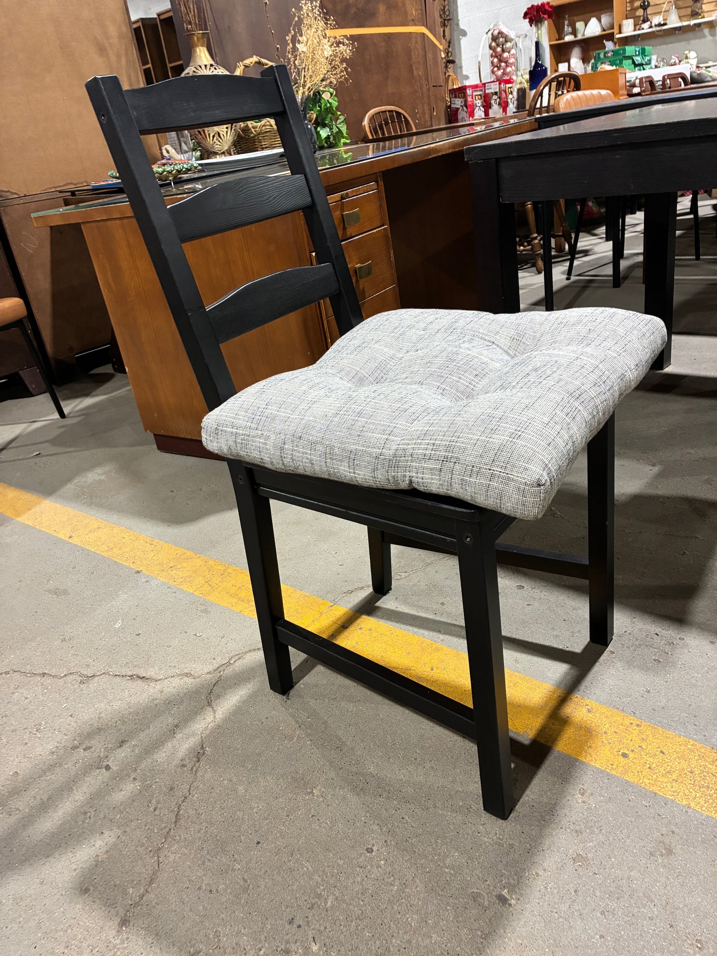 Black Dining Table with 4 Chairs
