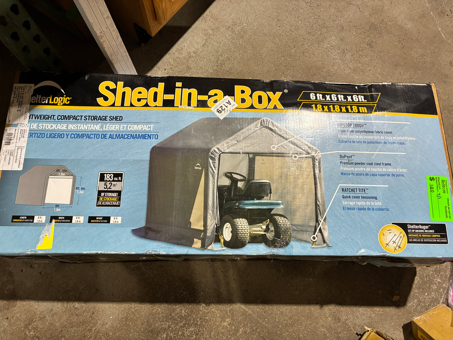 ShelterLogic Shed-in-a-Box 6' x 6' Compact Storage Shed