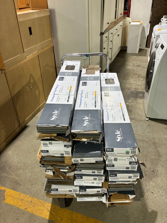 Style Selections Waterproof Vinyl Plank Flooring – Brunette Oak $15 each