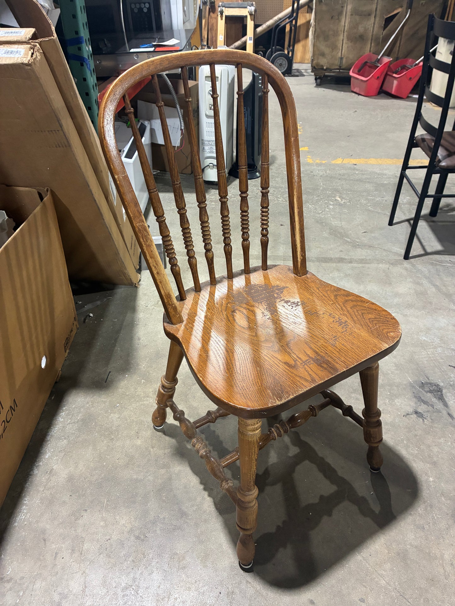 Solid Wood Dining Table with 2 Windsor Chairs