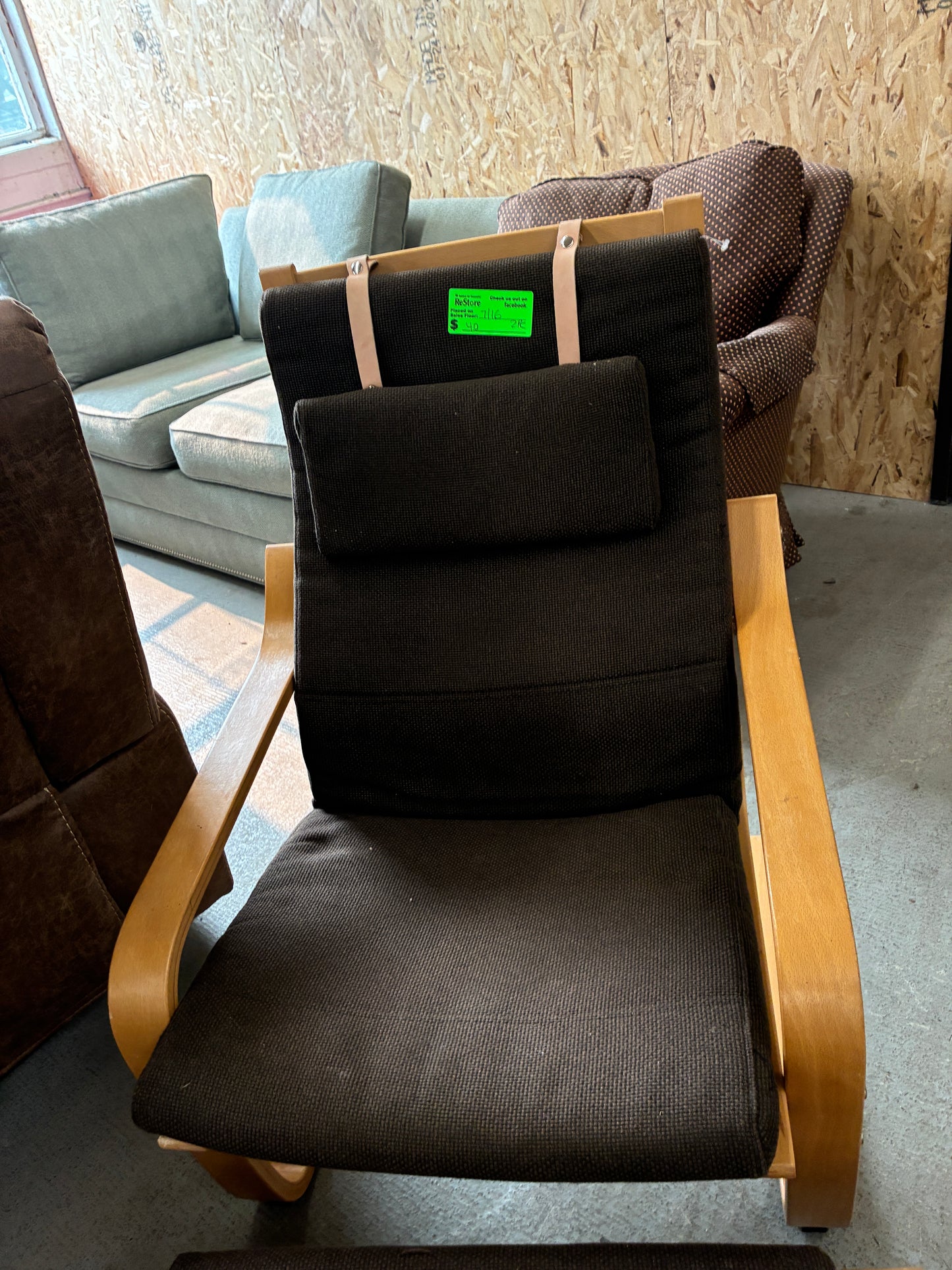 IKEA POÄNG Armchair with Ottoman