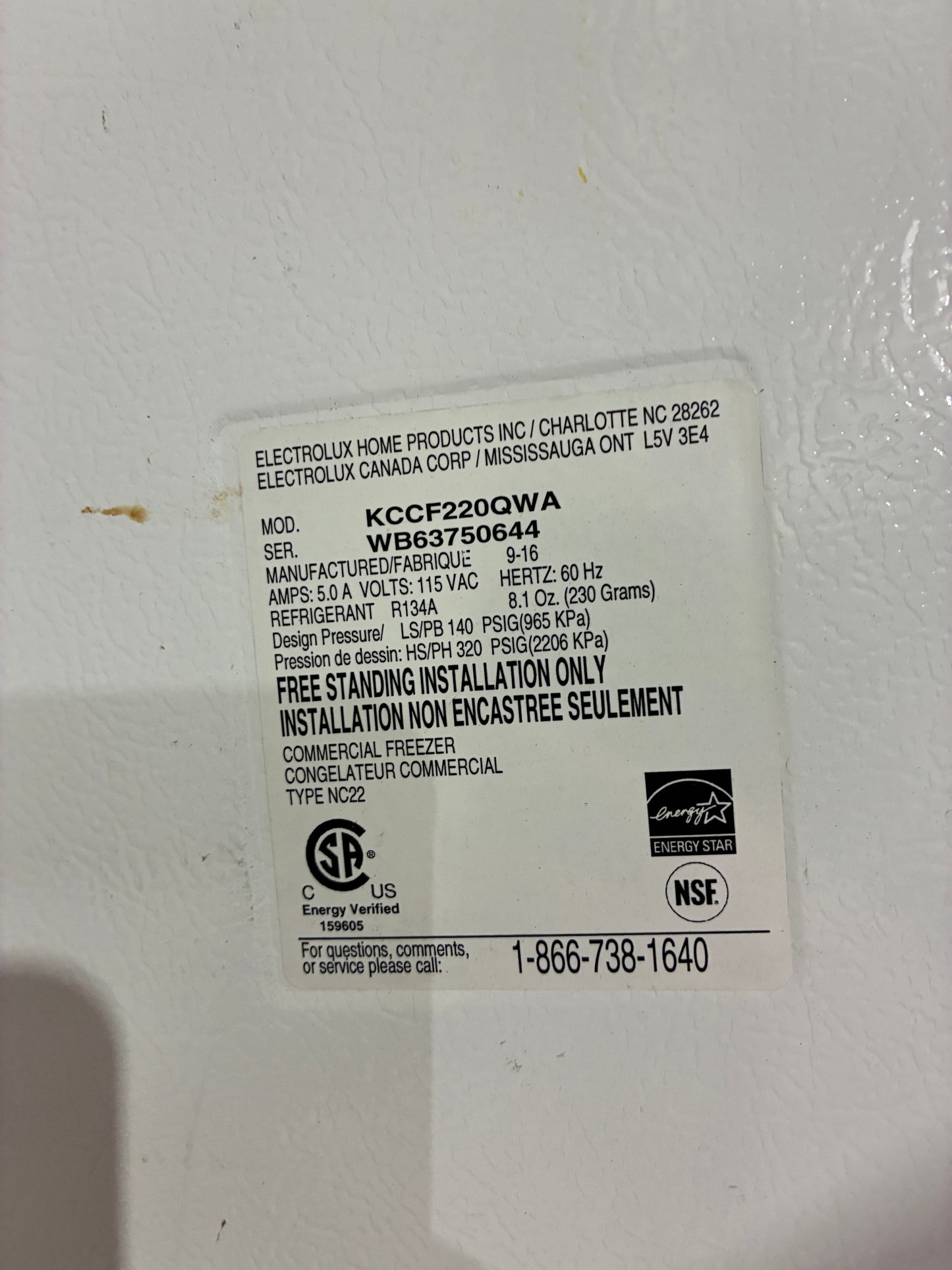 Electrolux Commercial Chest Freezer #1