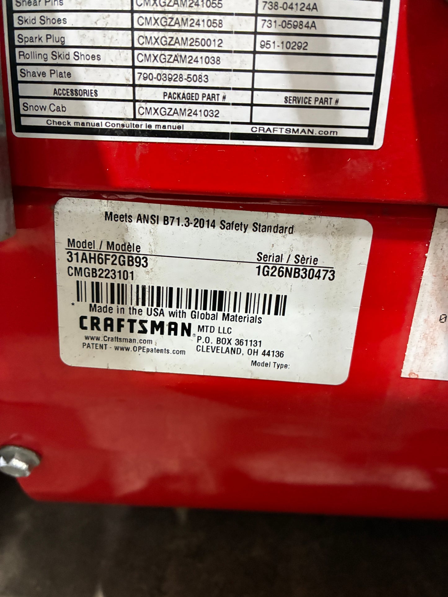 Craftsman Select 28" Two-Stage Snow Blower