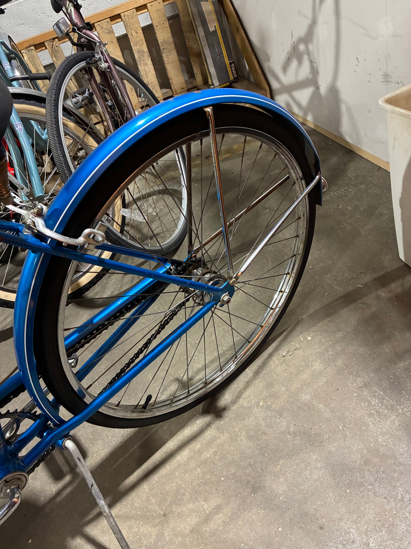 Vintage Blue Schwinn Cruiser Bicycle