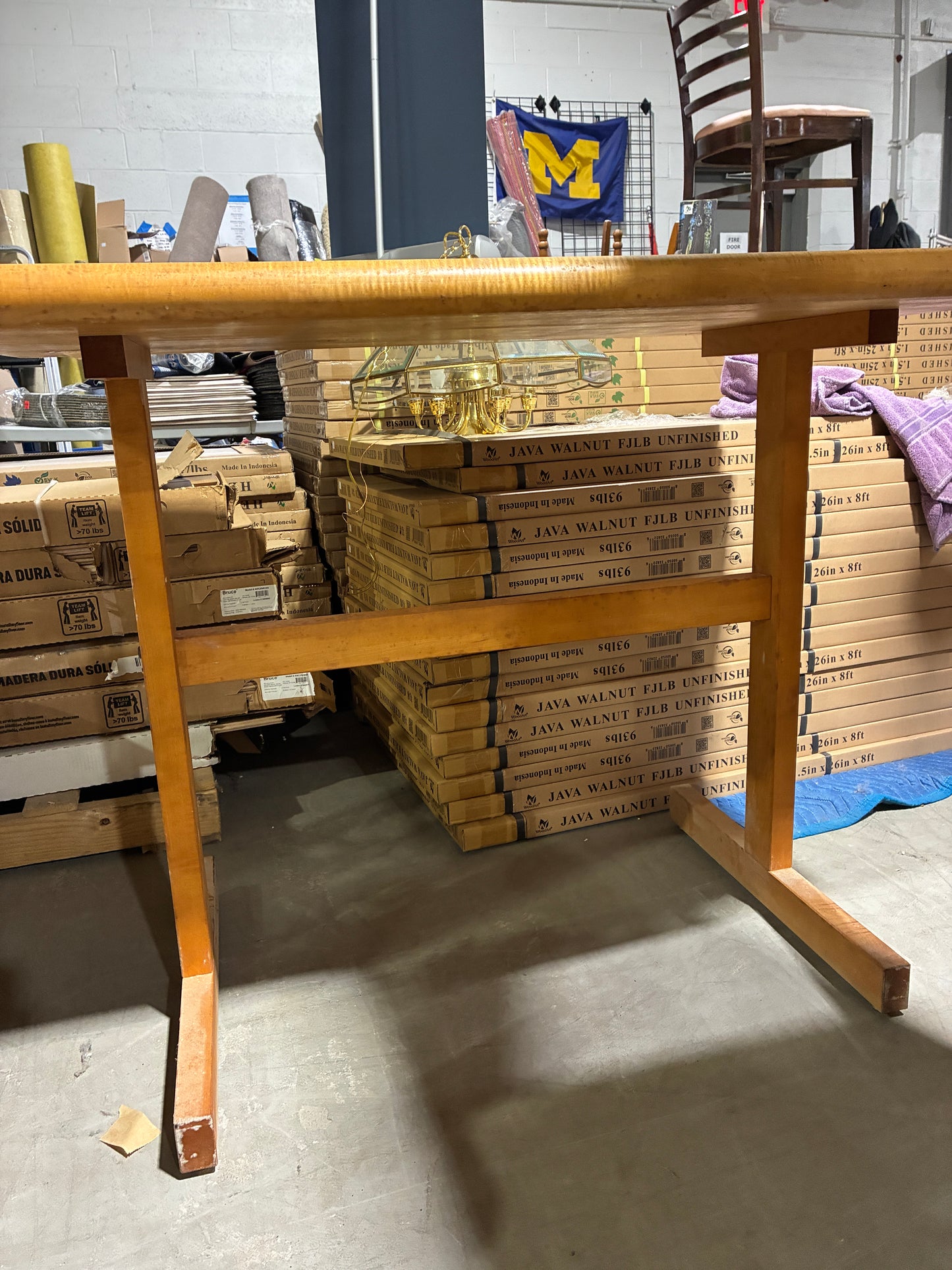 Wood Welded Michigan Maple Butcher Block Table